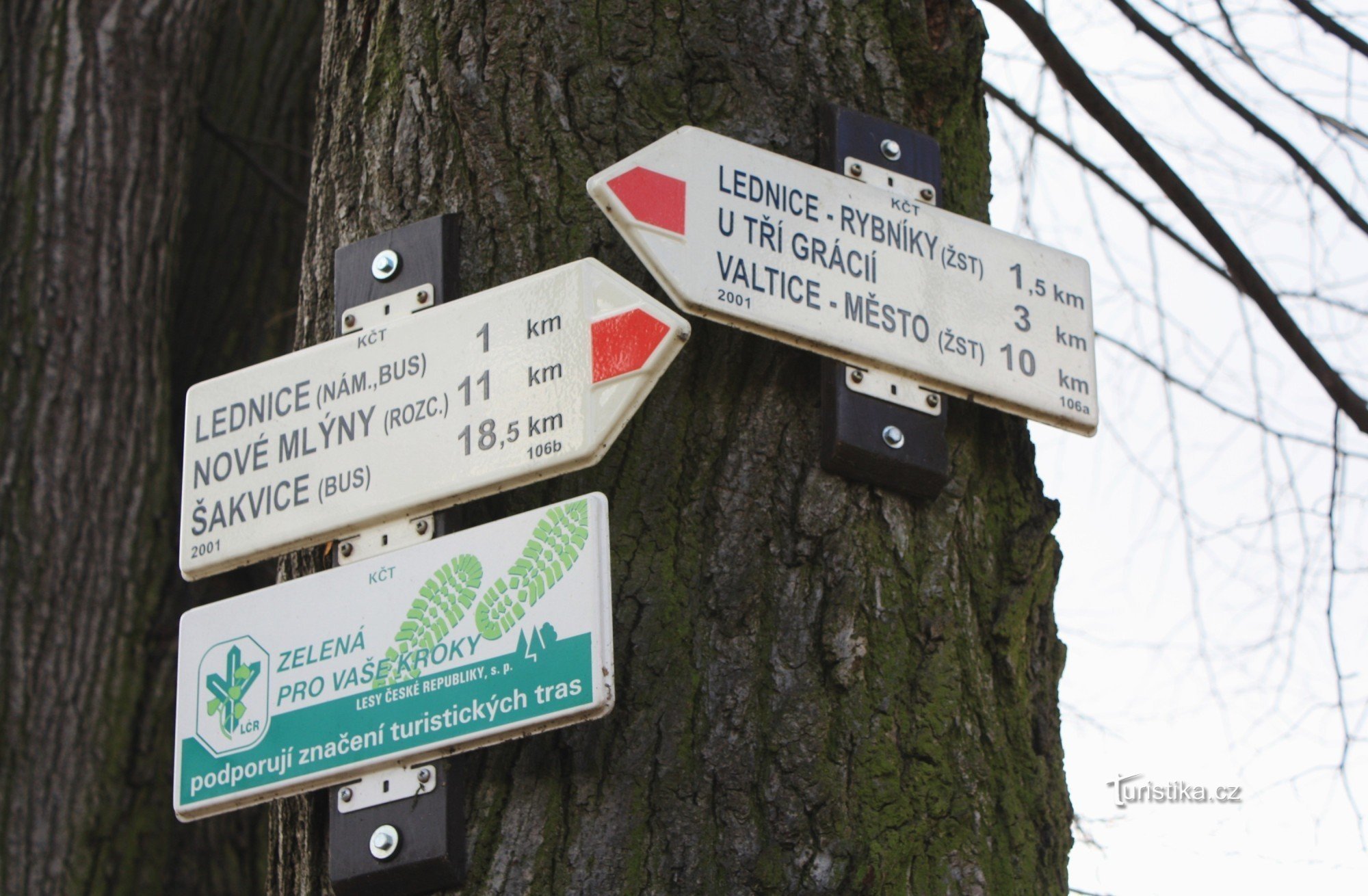 Turistické rozcestí Lednice nádraží