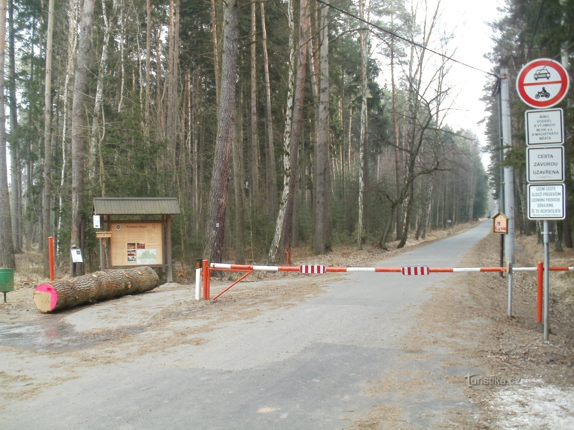 turisti risteys Lesní hřbitov - Hradecké lesy