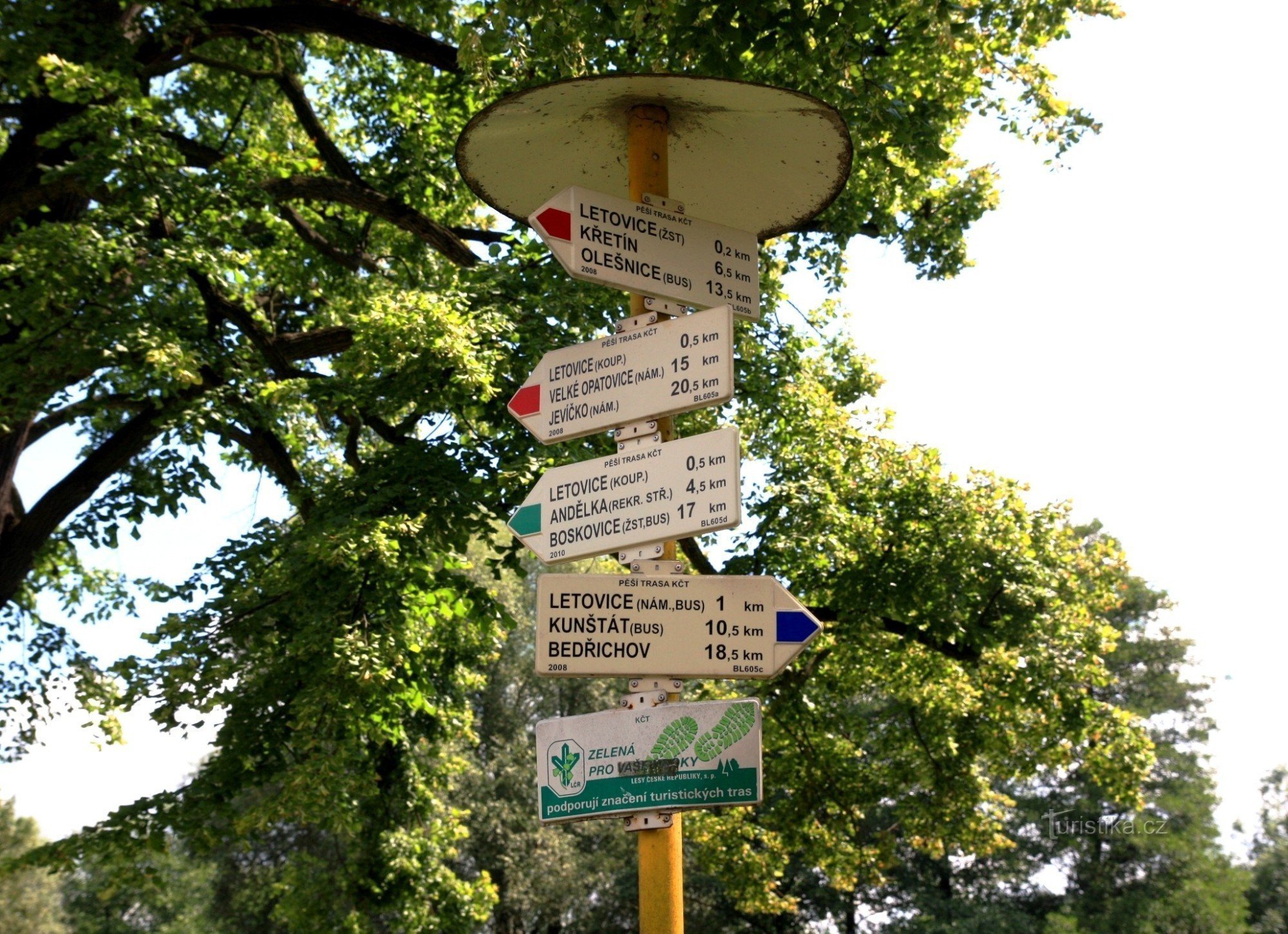 Letovice tourist crossroads