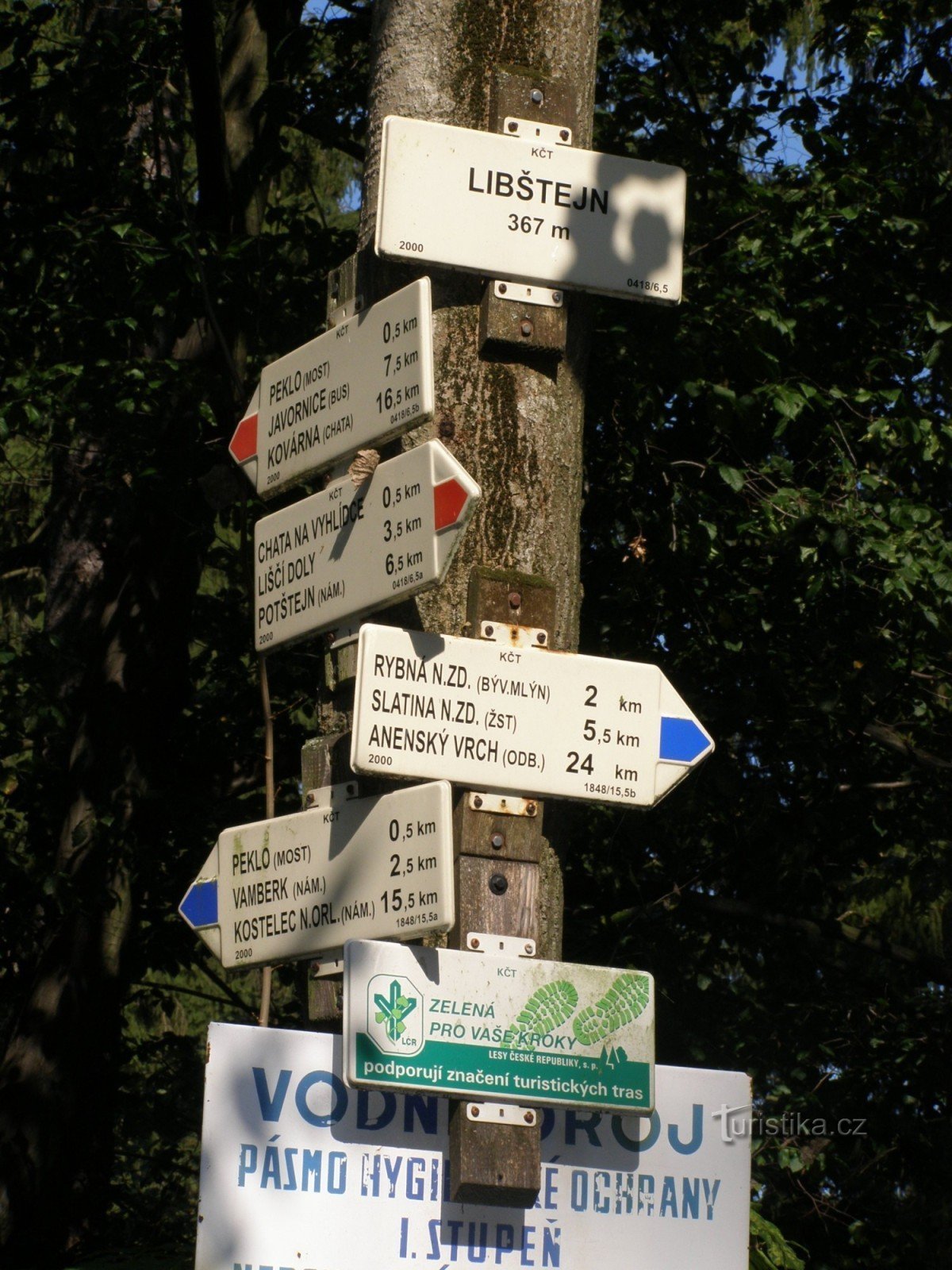 encrucijada turística Libštejn