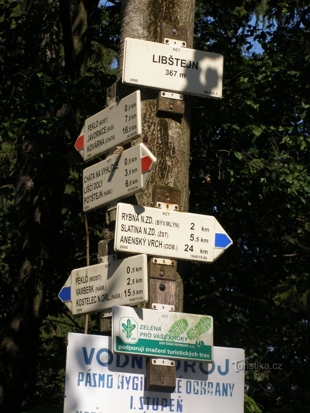 encruzilhada turística Libštejn