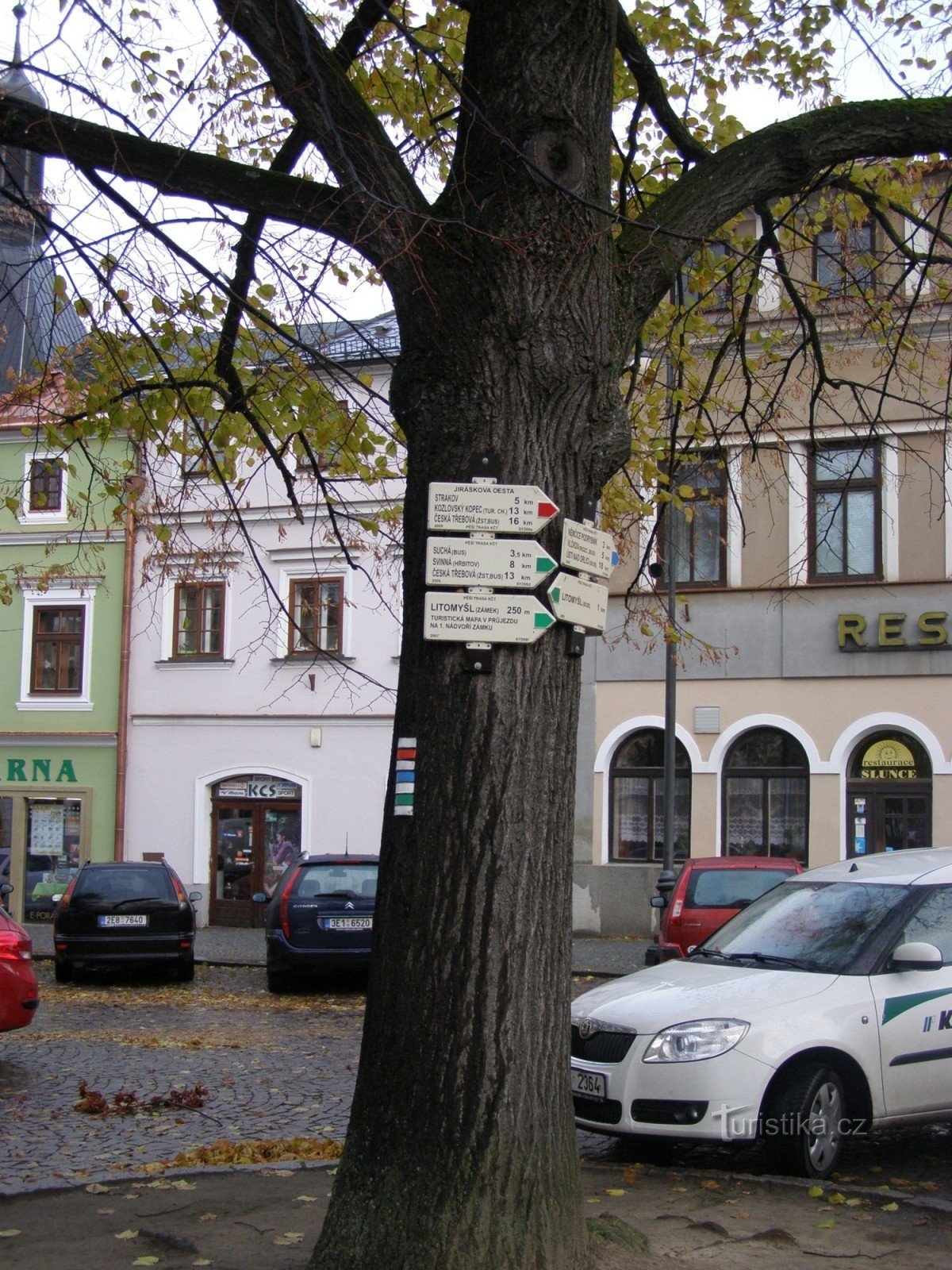 touristische Kreuzung Litomyšl - Smetanovo náměstí