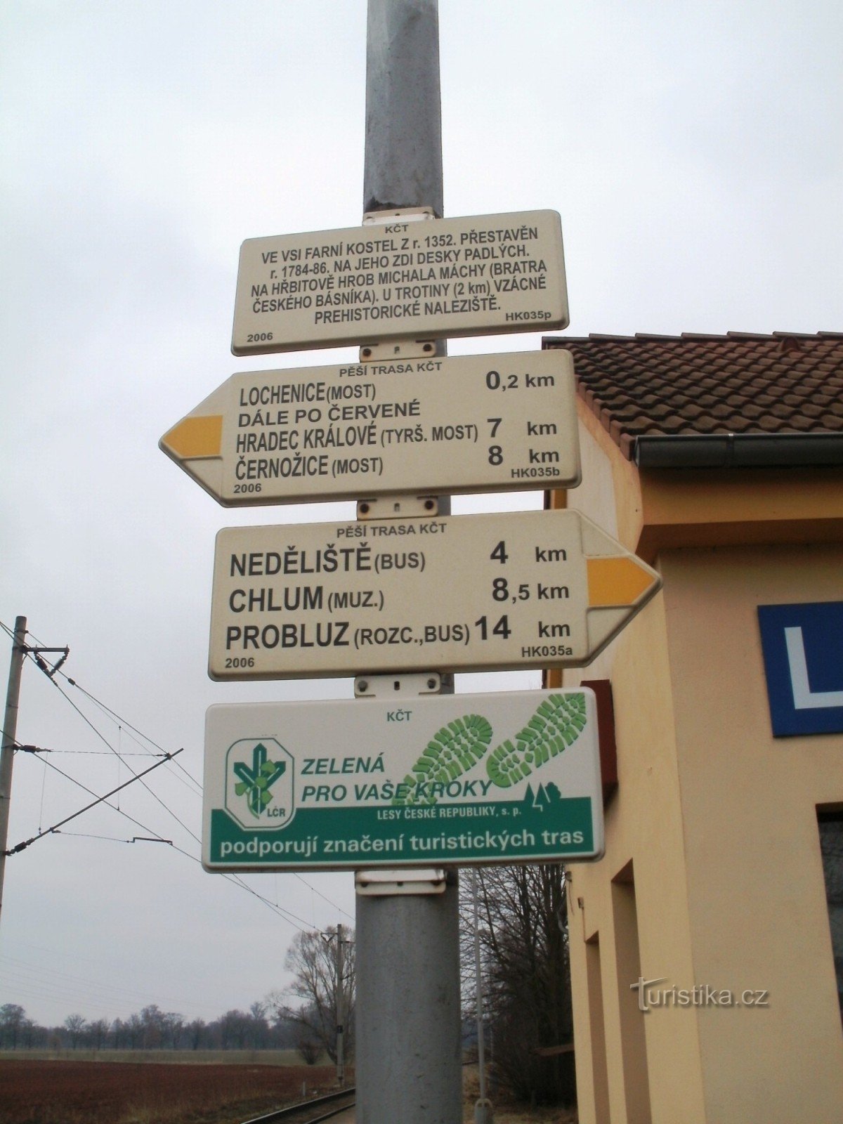 carrefour touristique Lochenice - chemin de fer