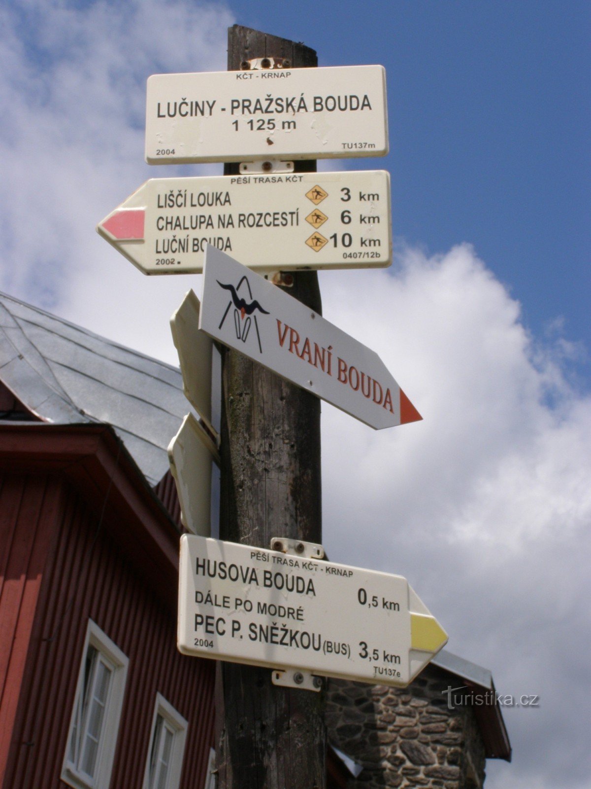 encrucijada turística Lučiny - U Pražská bouda