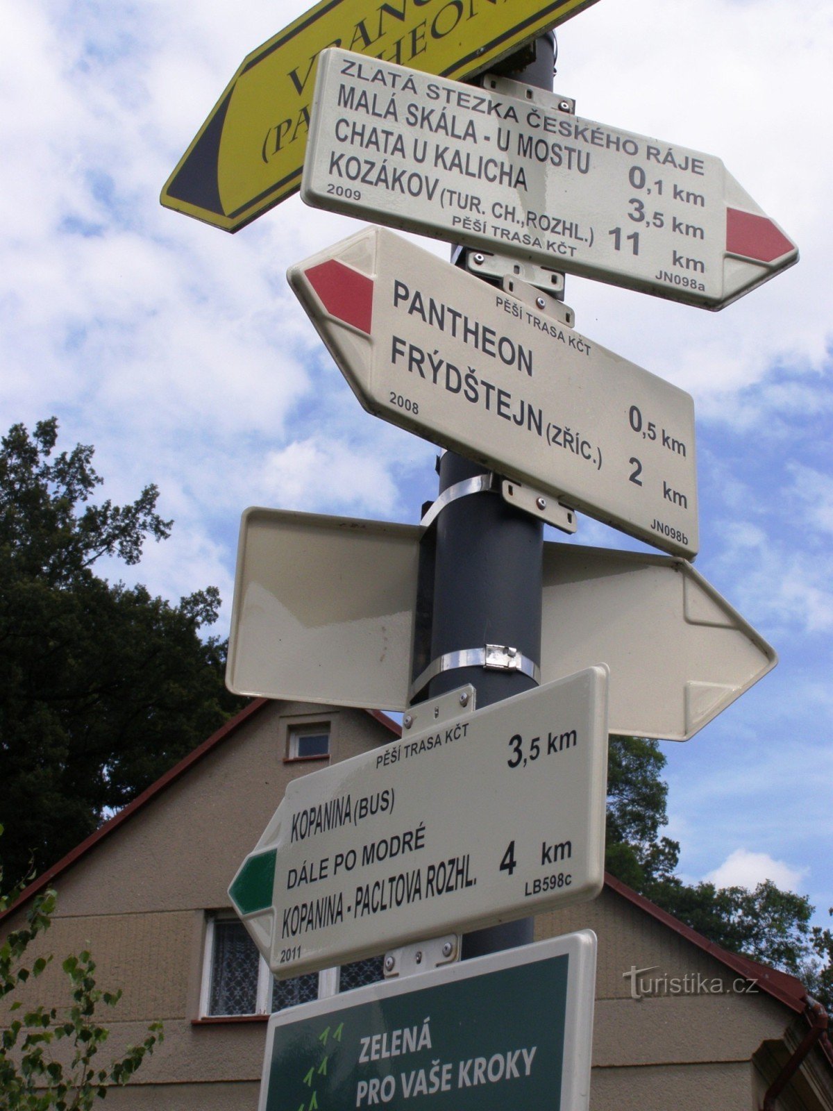 turistkorsning Malá Skála - nedanför Pantheon