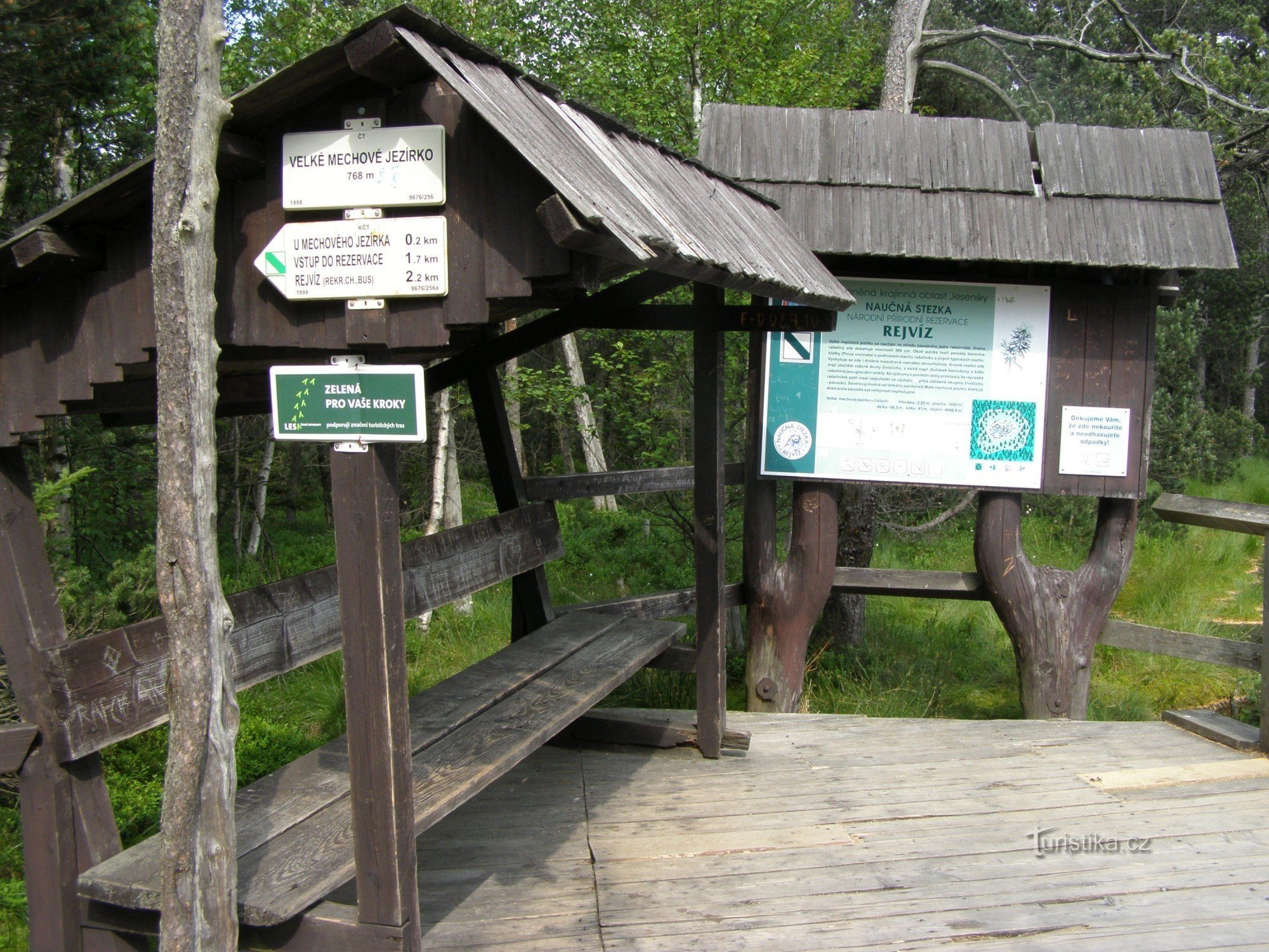 encruzilhada turística - lago Moss