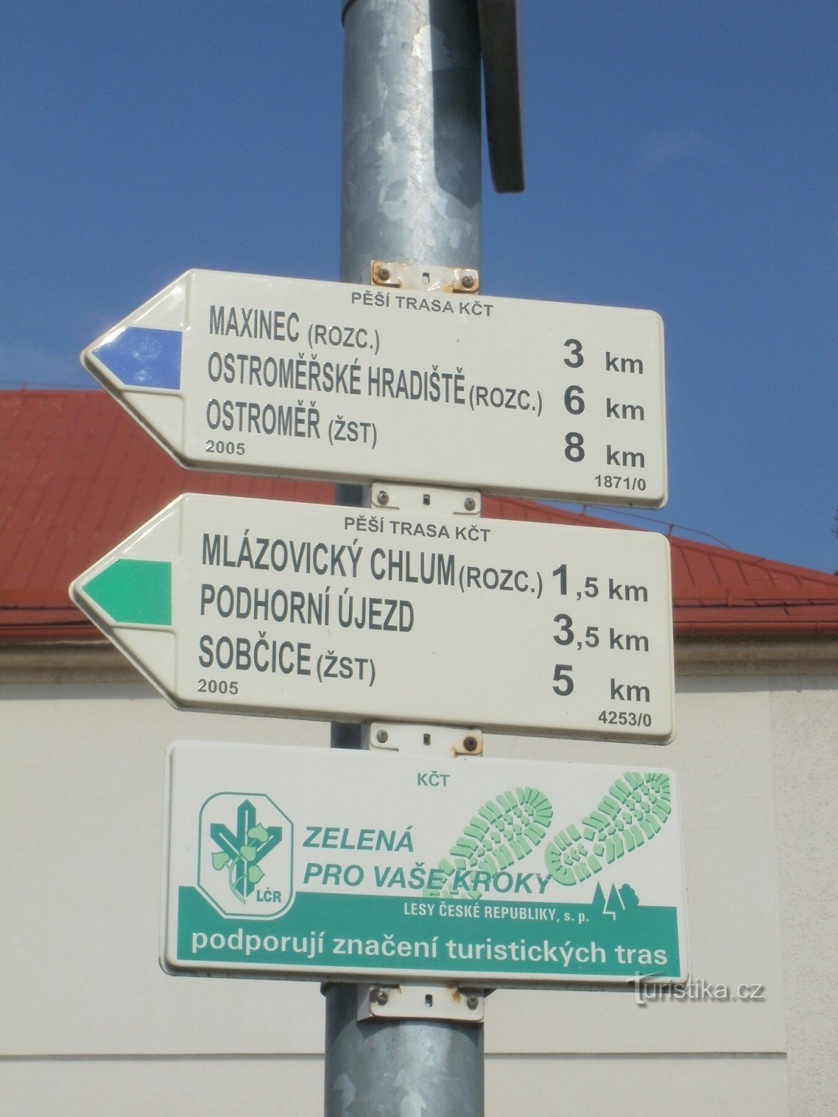 touristische Kreuzung Mlázovice