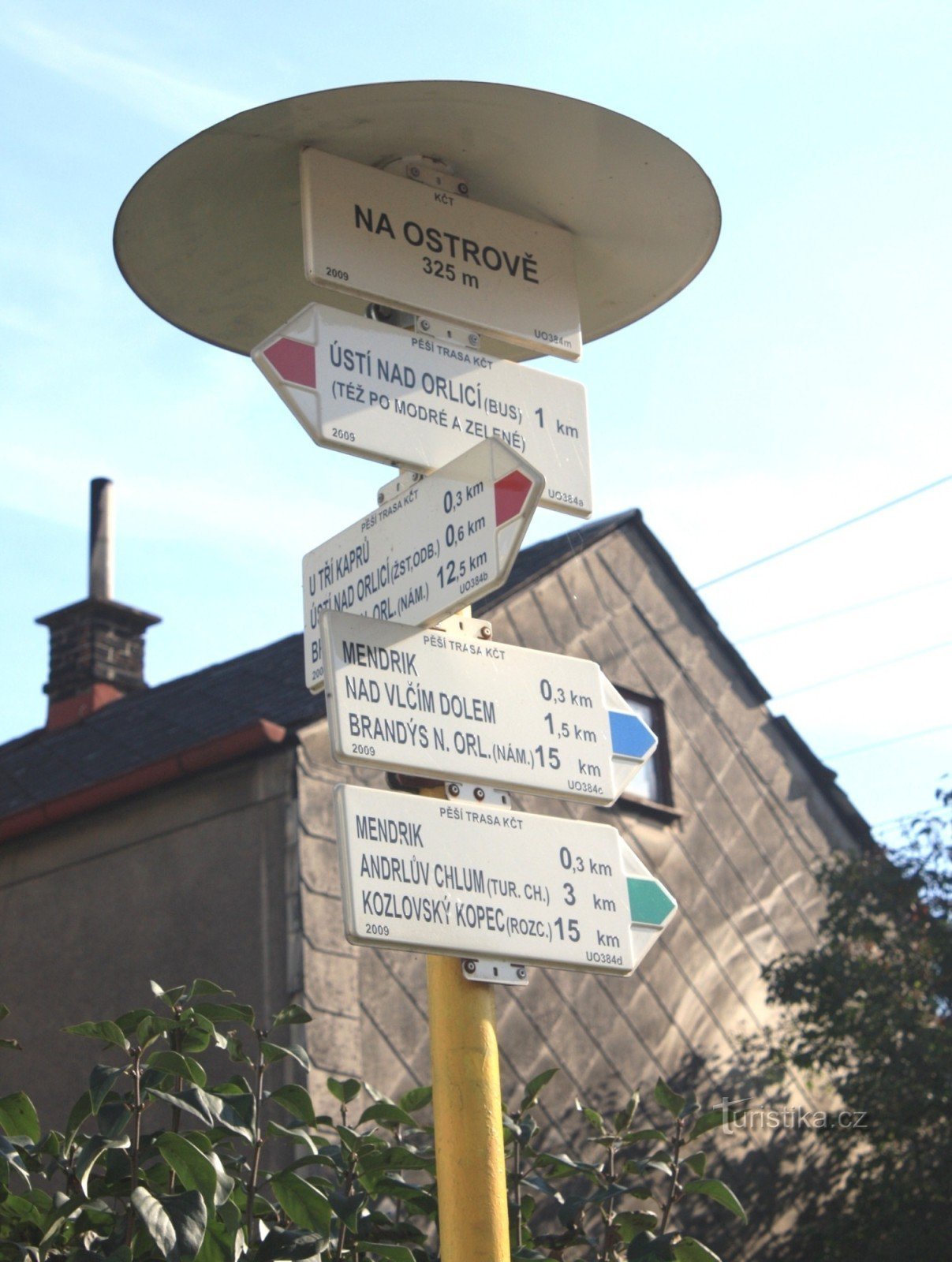 Tourist crossroads on the island