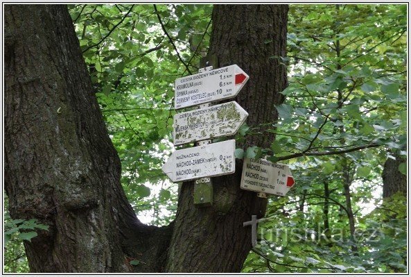 Encruzilhada turística Náchod, reserva natural