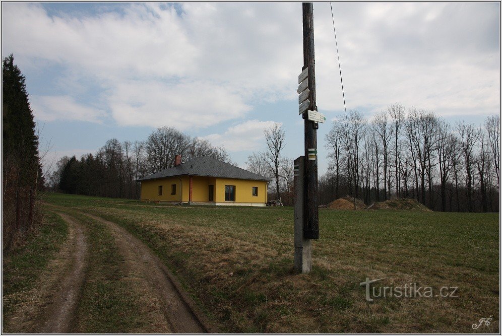 Tourist crossroads Nad Dymlovem