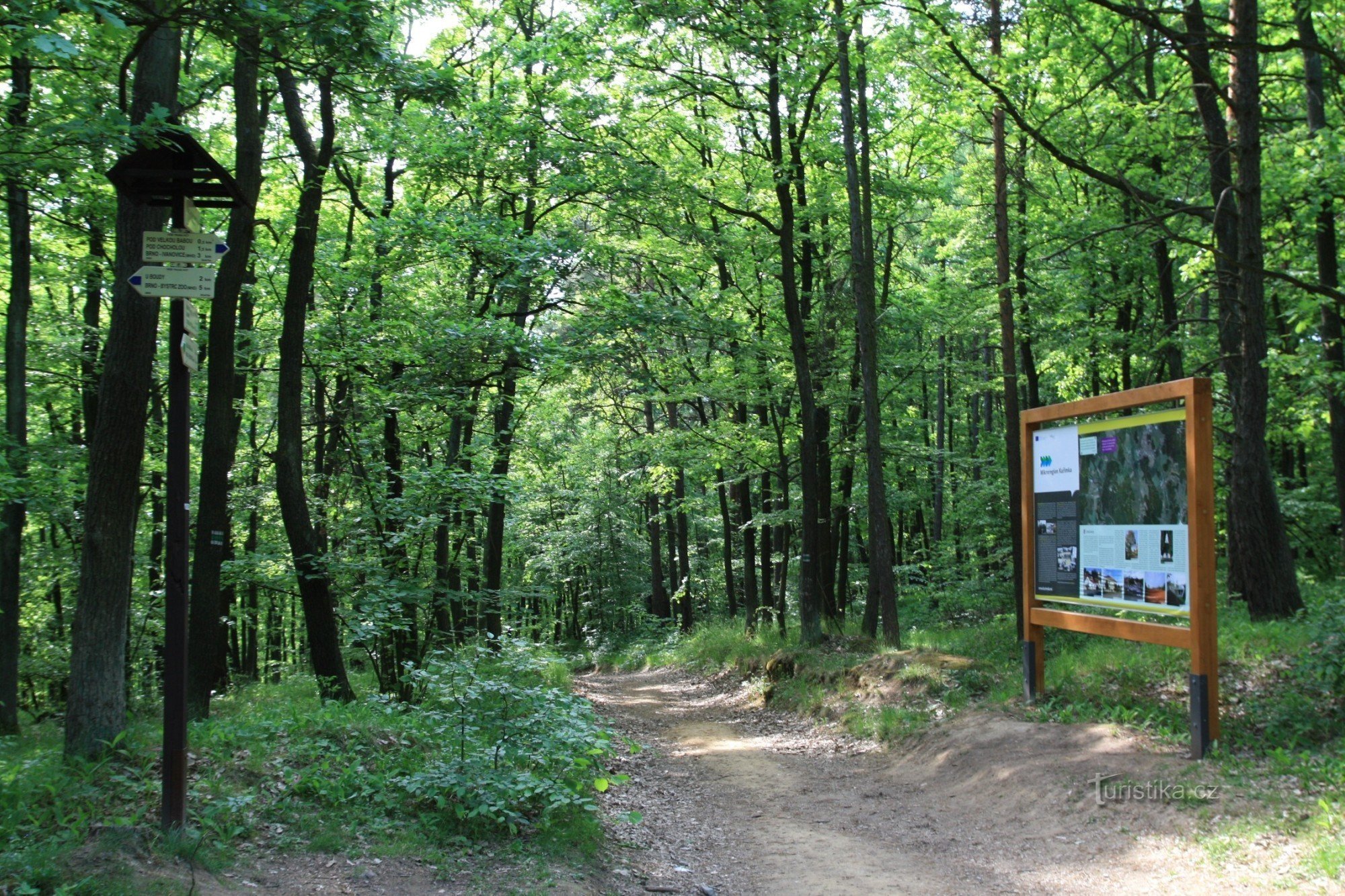 Tourist crossroads Nad Kopaninima