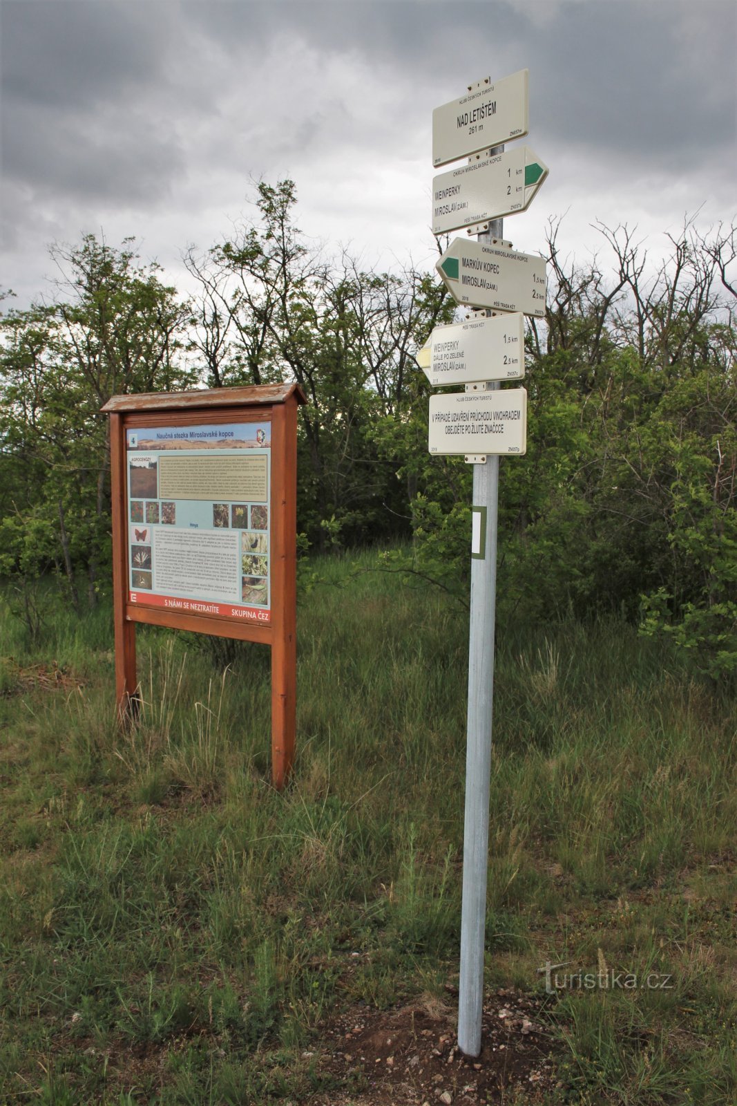 Tourist crossroads Above the airport