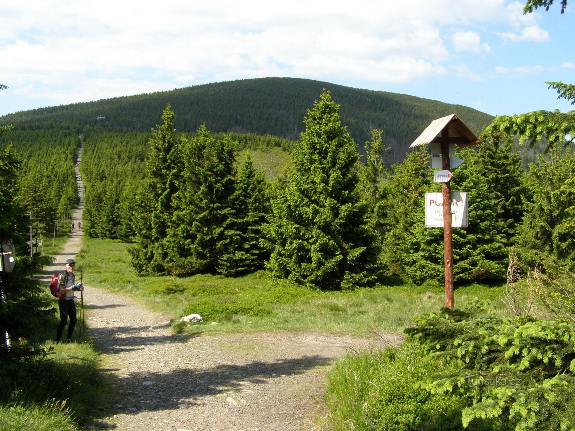 turistické rozcestí Nad Sovím sedlem