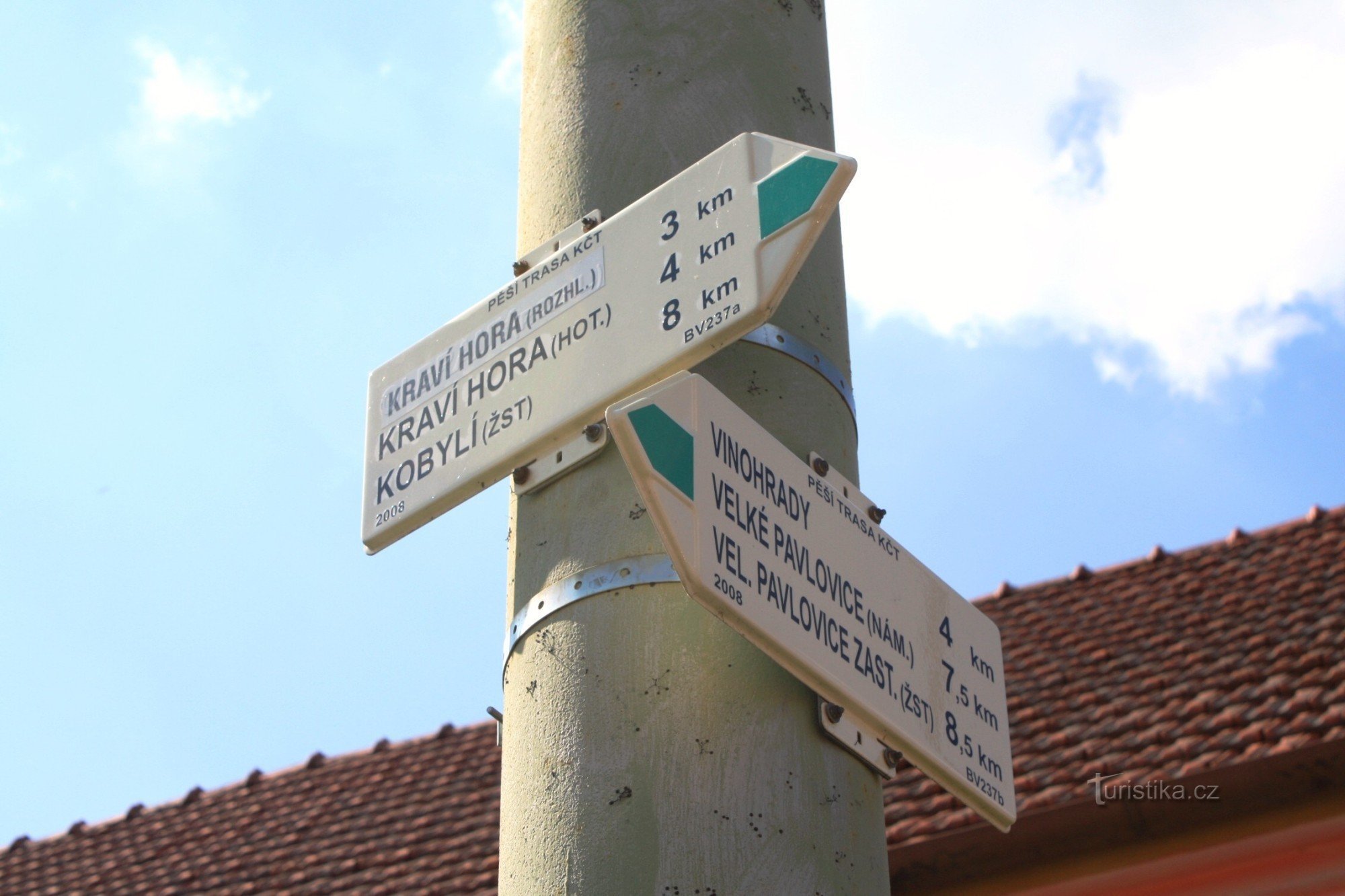 The tourist crossroads of Němčička