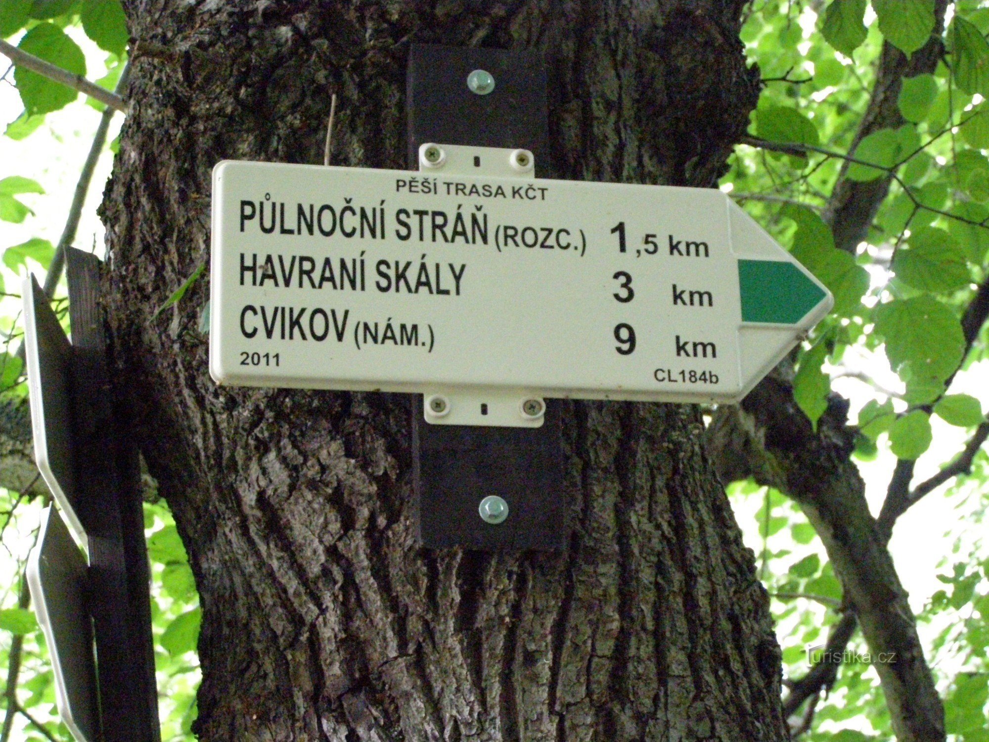 turistické rozcestí Nový Bor - u lesního hřbitova