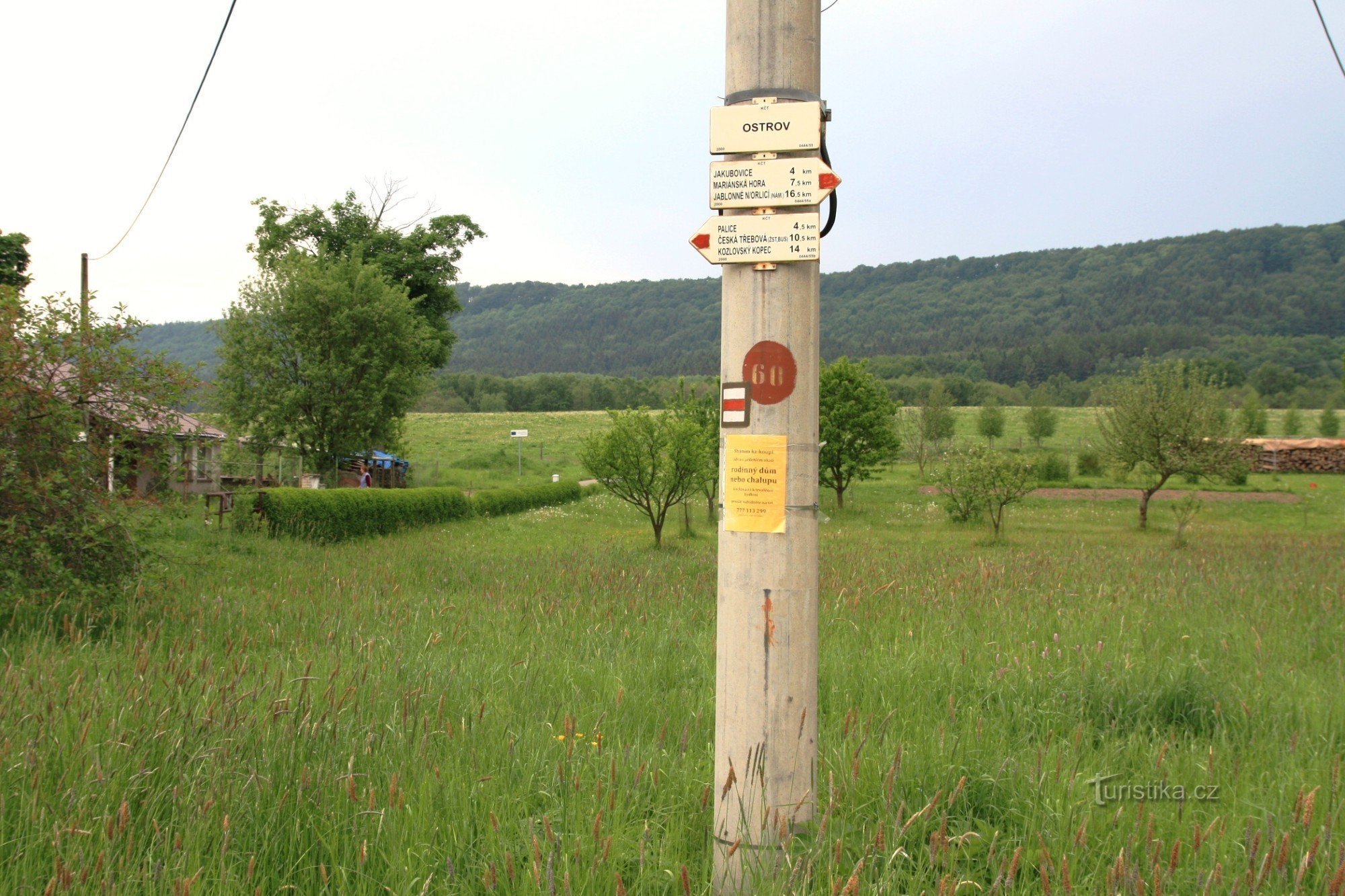 Tourist crossroads Ostrov