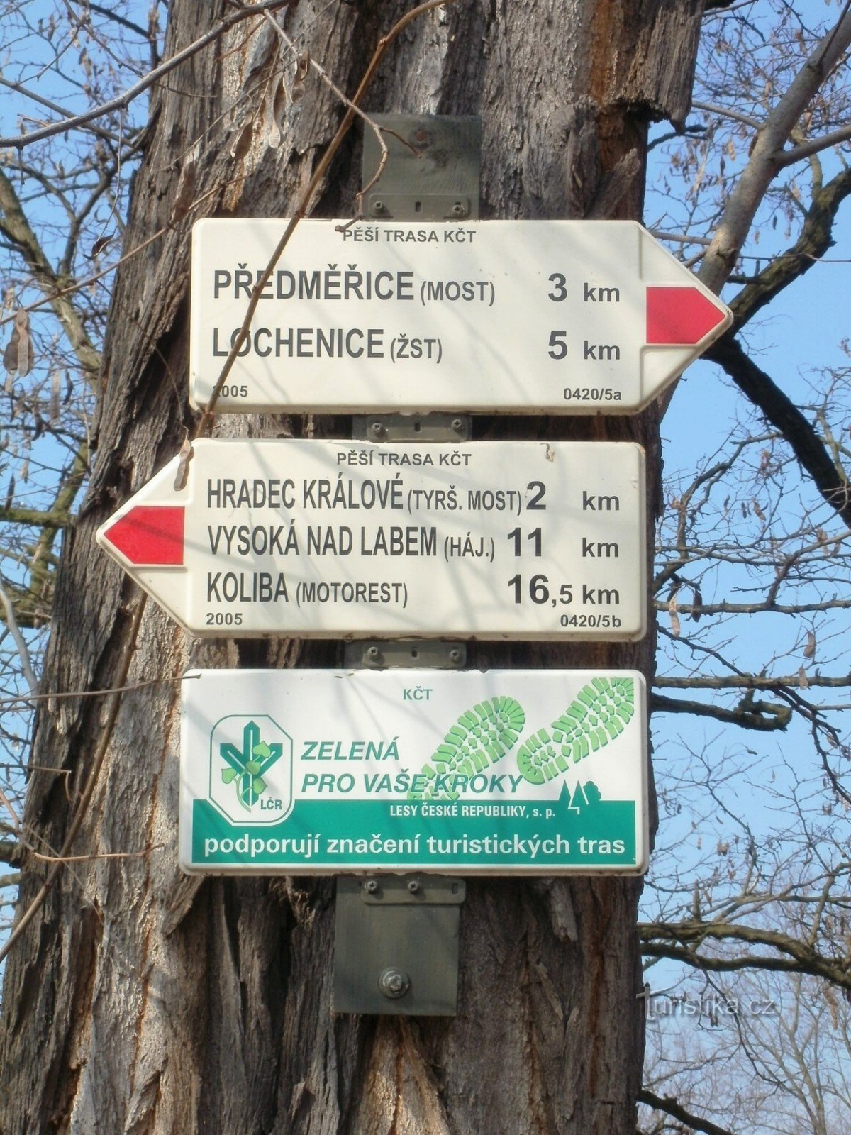 Touristenkreuzung Plácky - Steinbrücke