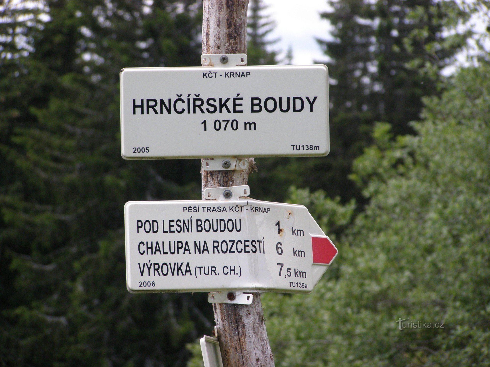 rozdroże turystyczne Pod Boudou Mír