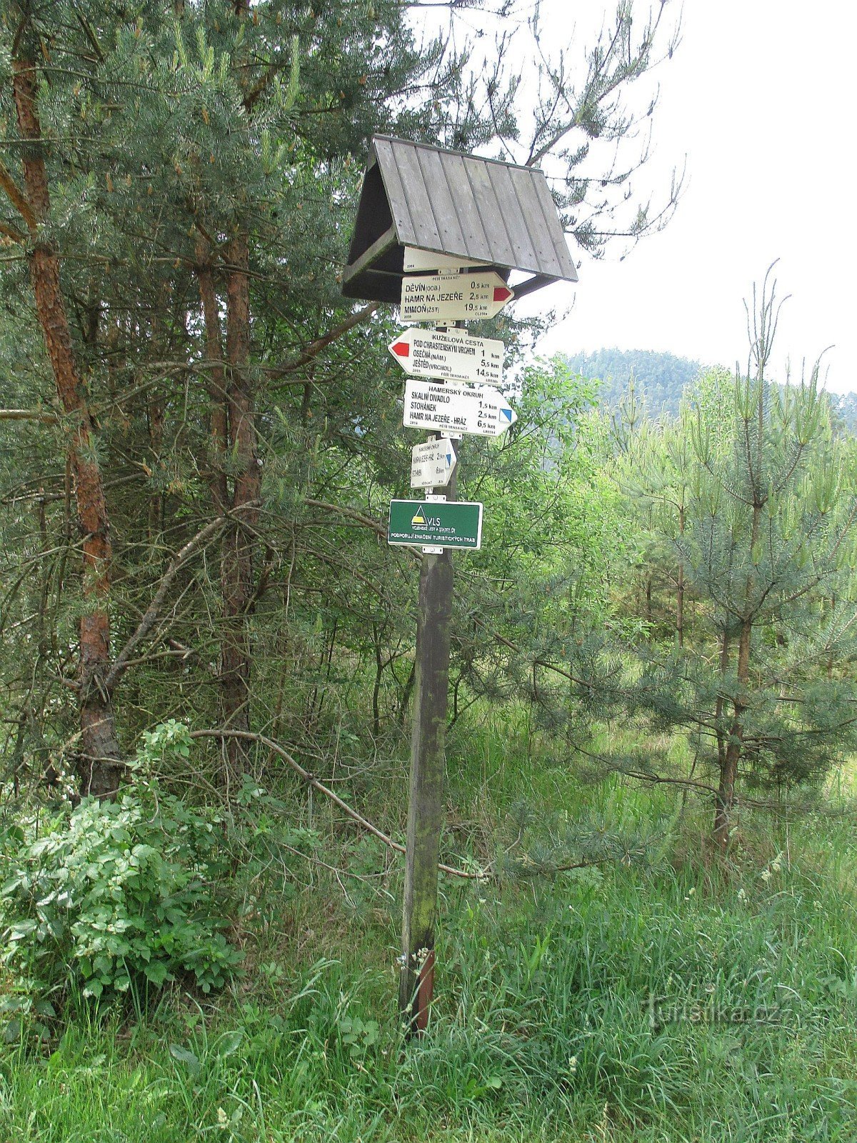 Encruzilhada turística Pod Děvínem