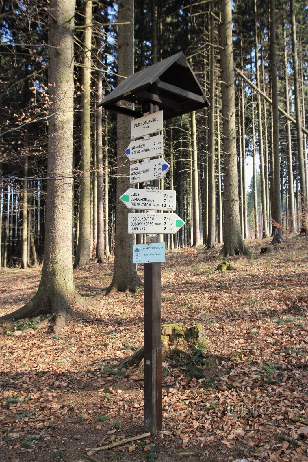 Turistické rozcestí Pod Kotlankou