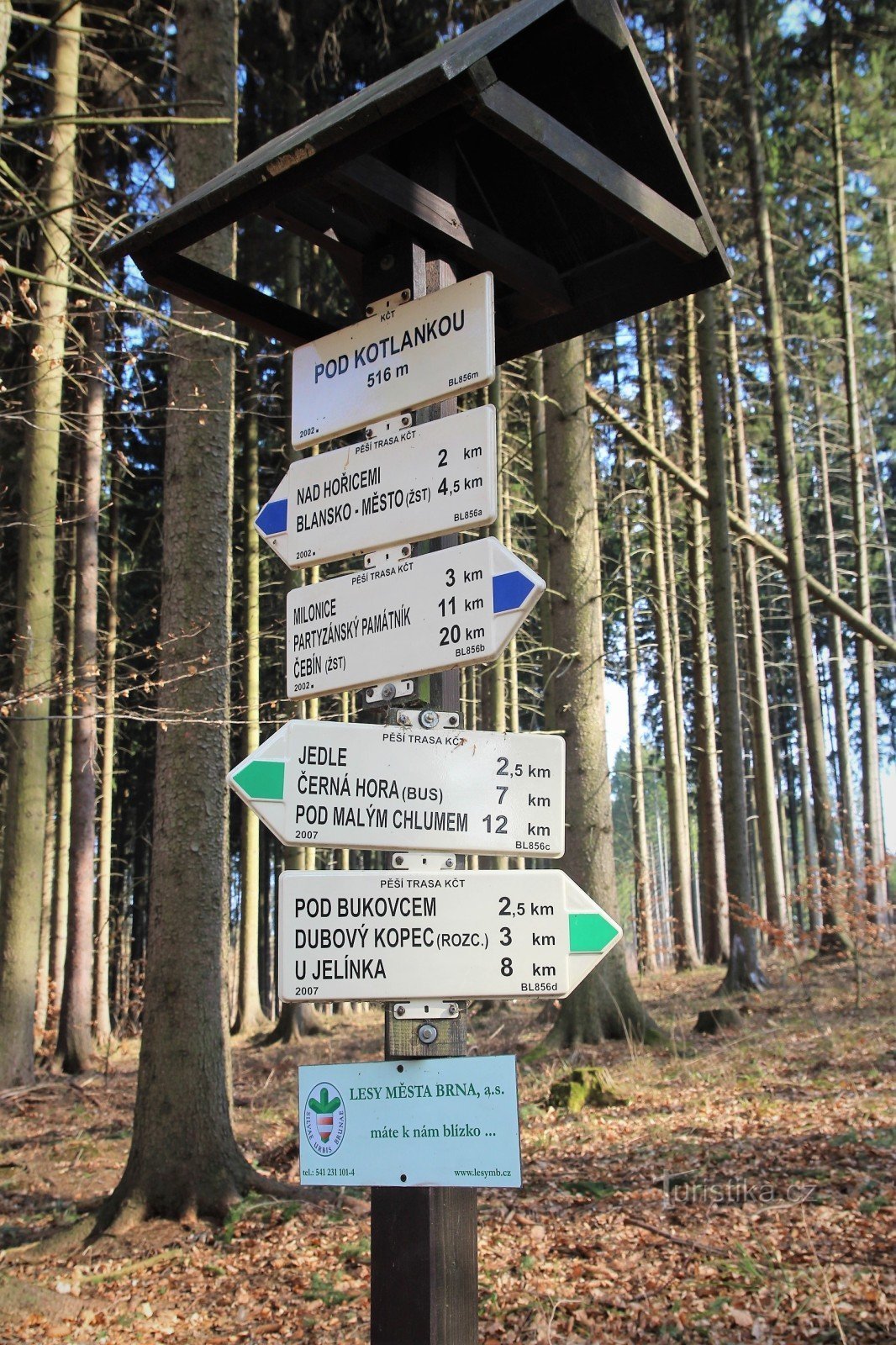 Encruzilhada turística Pod Kotlankou