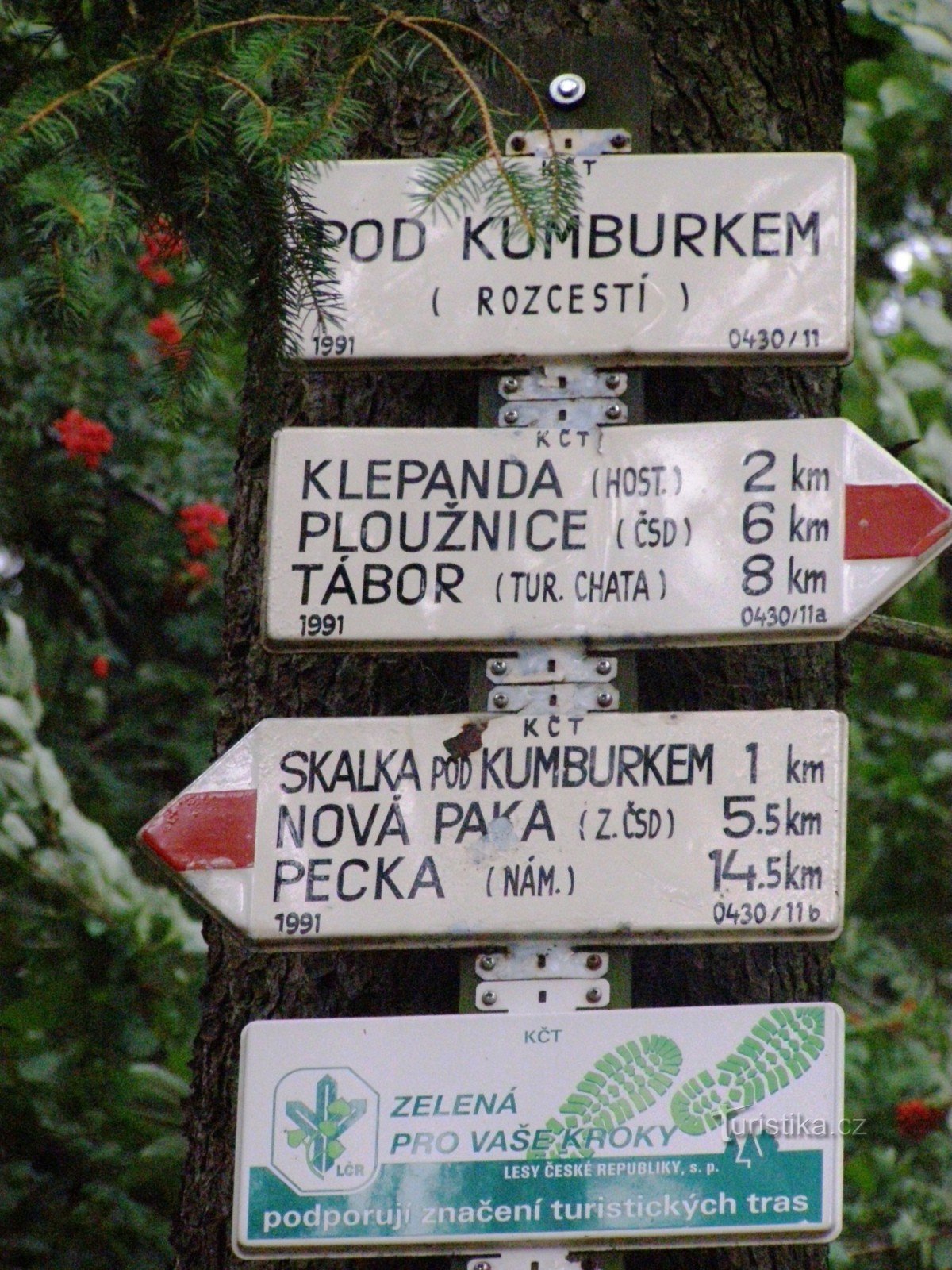 turistično križišče Pod Kumburkem