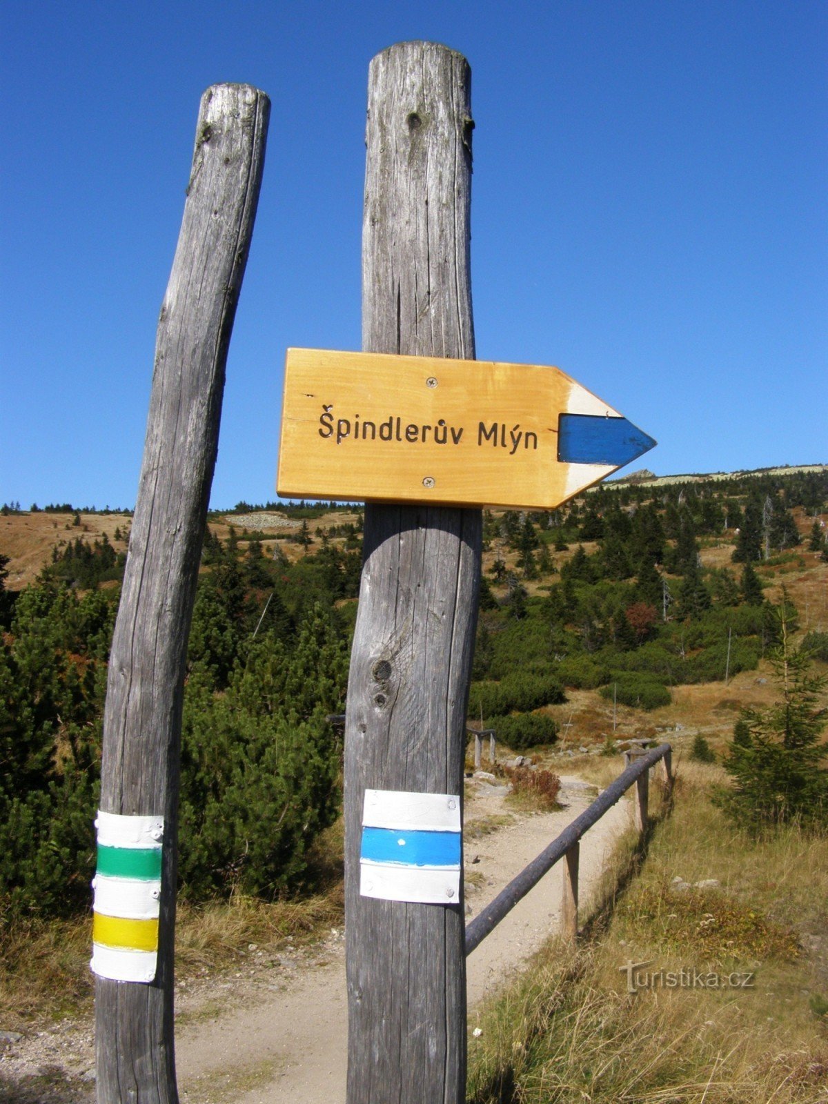 turističko raskrižje pod Labská bouda