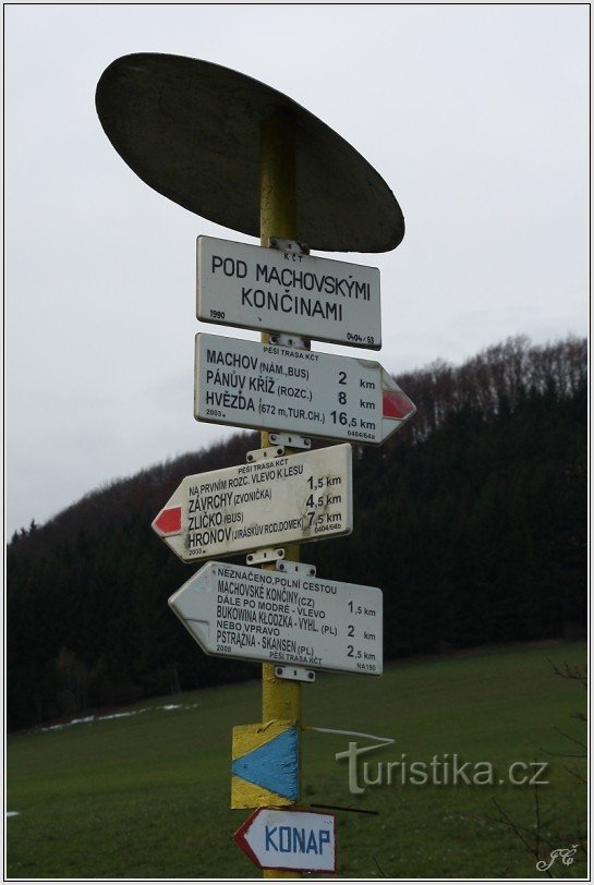 Tourist crossroads Under Machovské Končinami