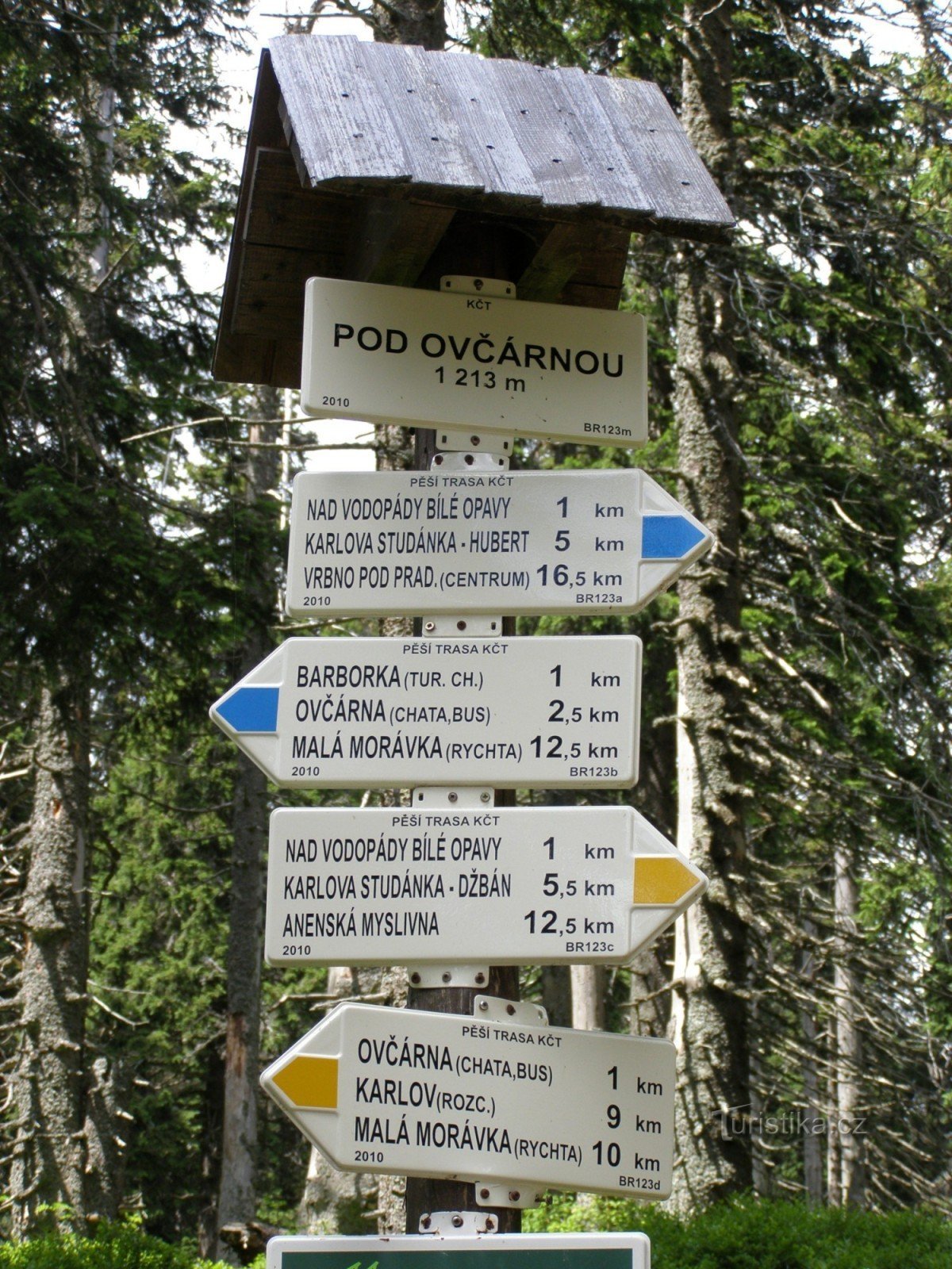 toeristisch kruispunt - Pod Ovčárnou