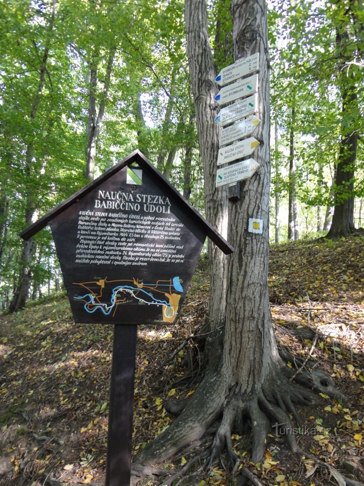 Touristenkreuzung unter Rýzmburk