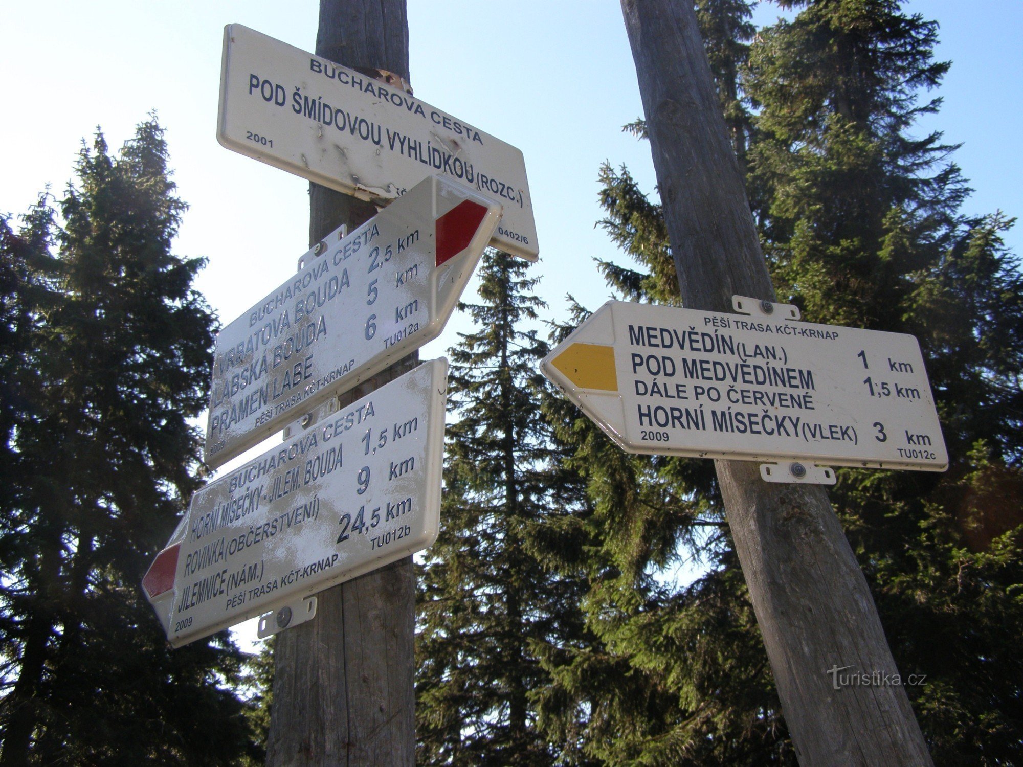 encrucijada turística Mirador de Pod Šmídová