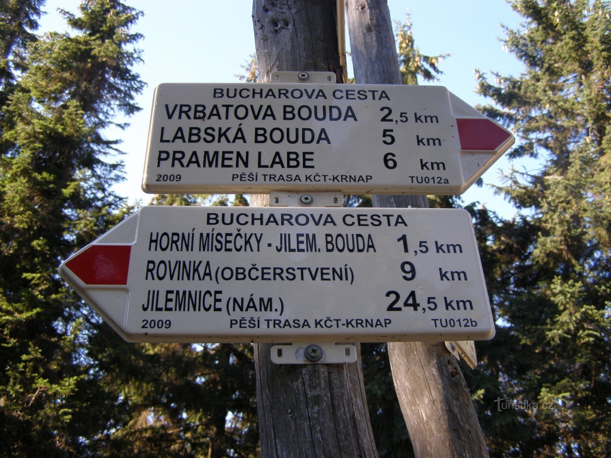 encruzilhada turística mirante Pod Šmídová