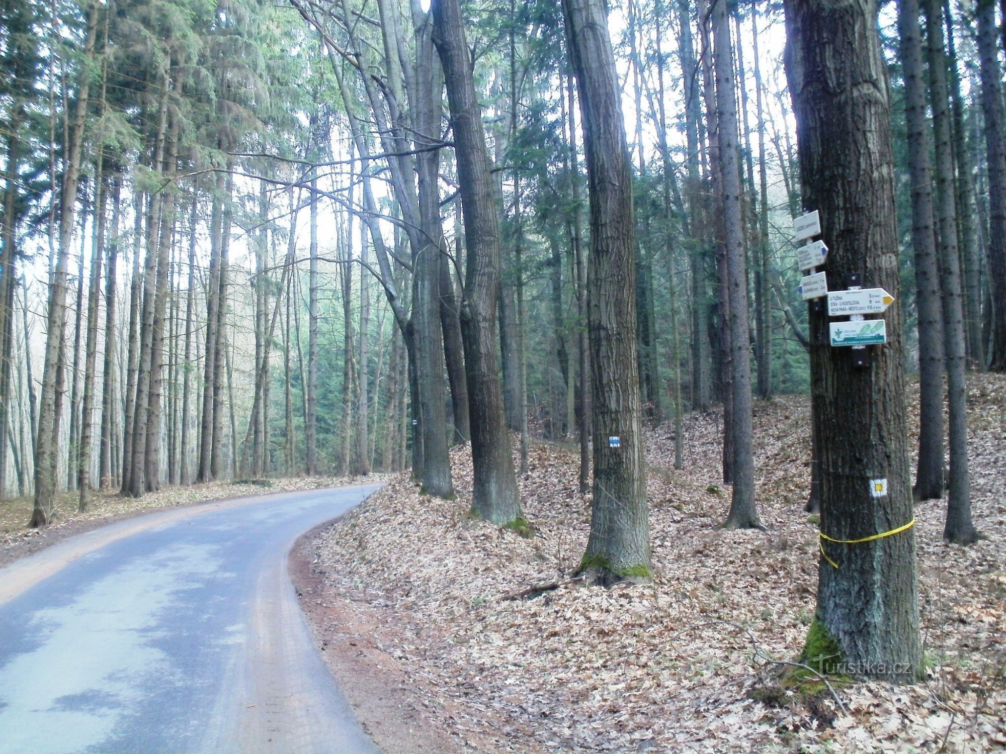 turistkorsning Pod Újezdcem, switchbacks