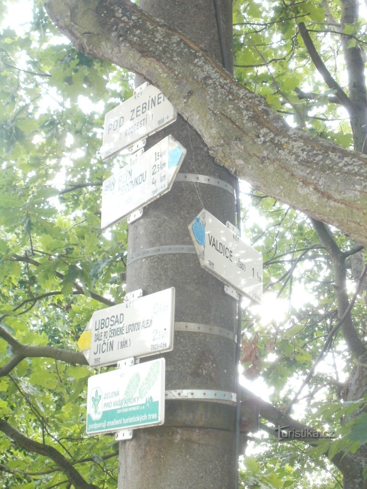 tourist crossroads Pod Zebín