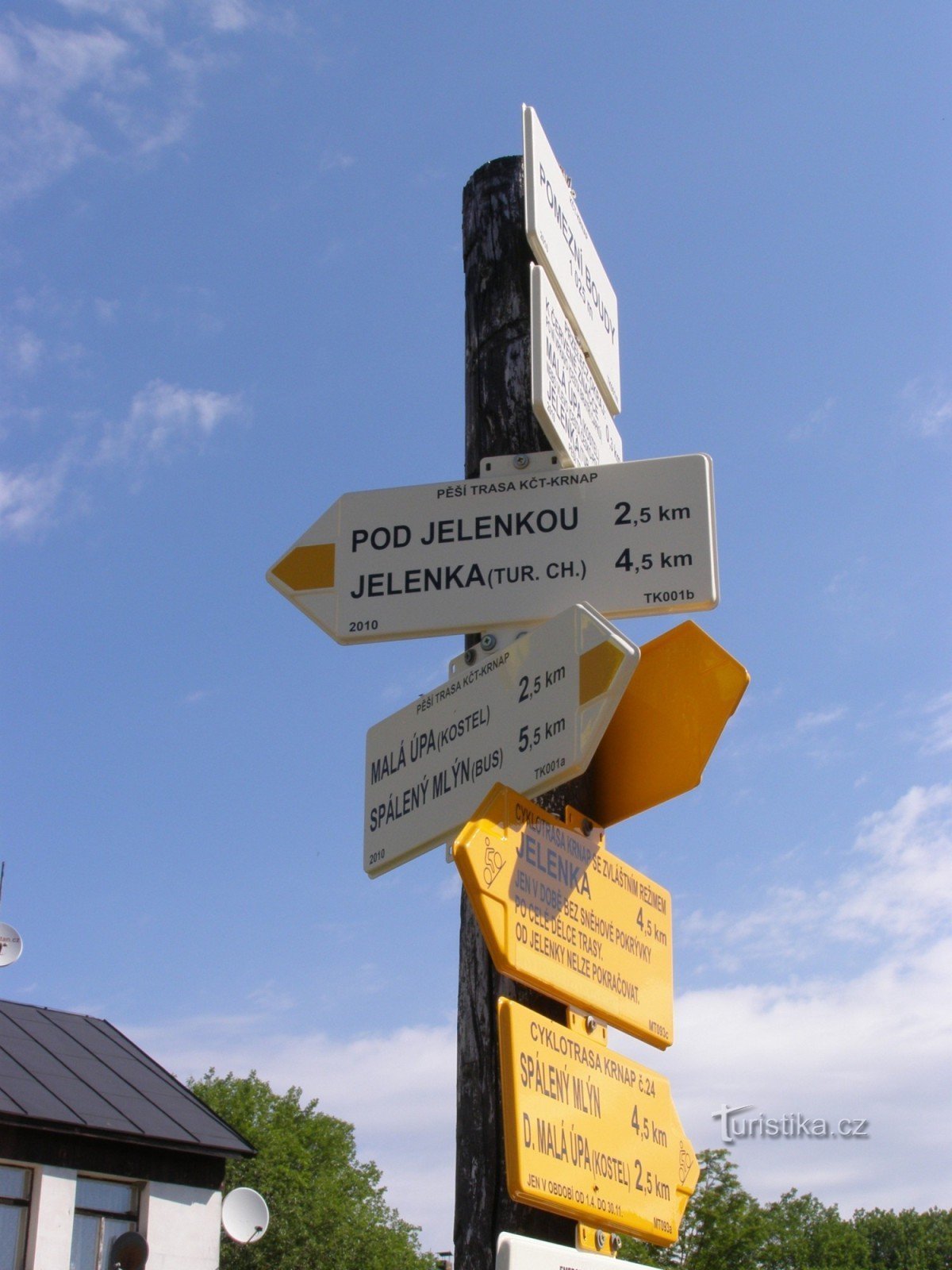 Cruce turístico de Pomezní Boudy