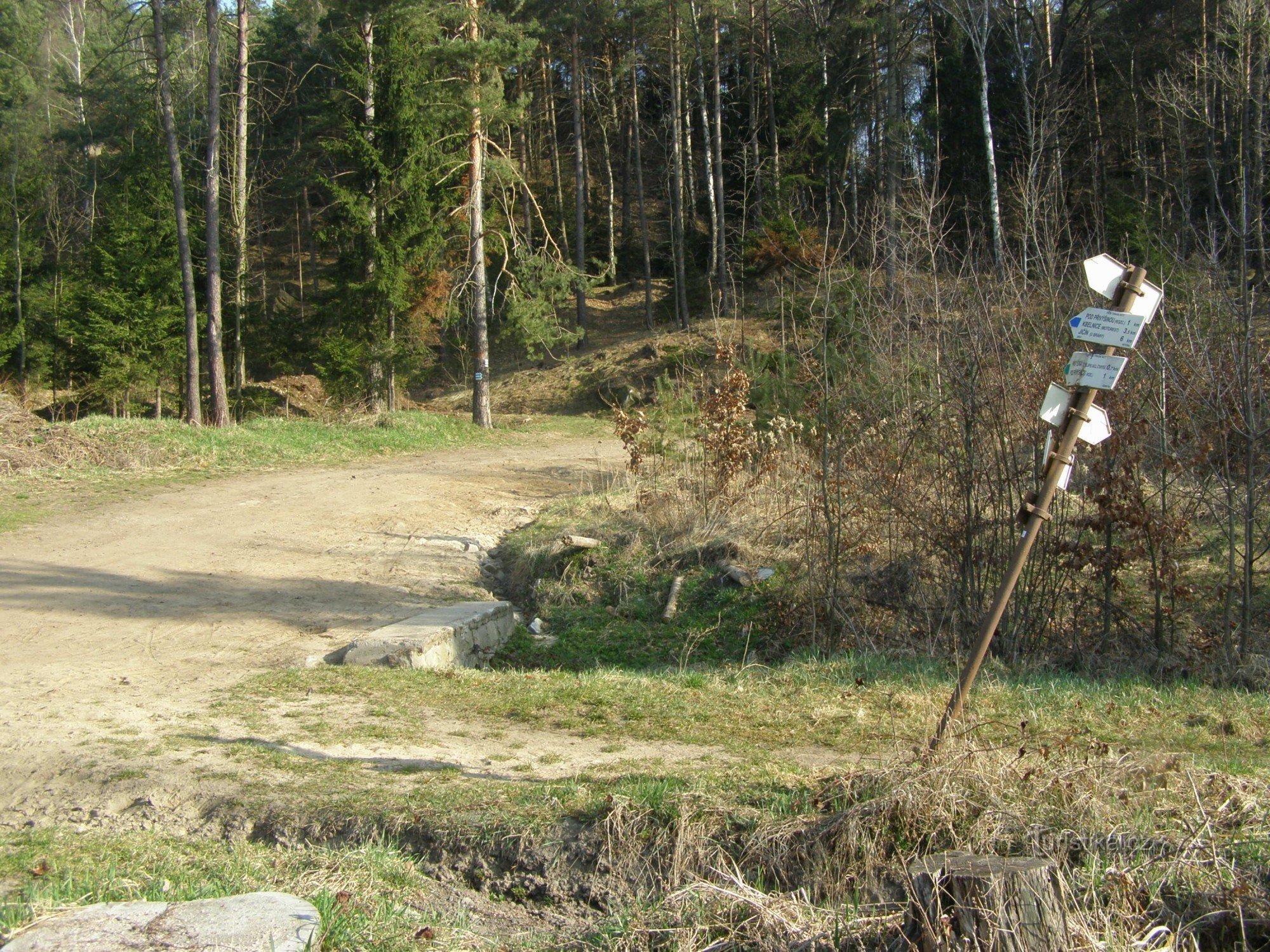 encruzilhada turística Prachov - de Prívýšina