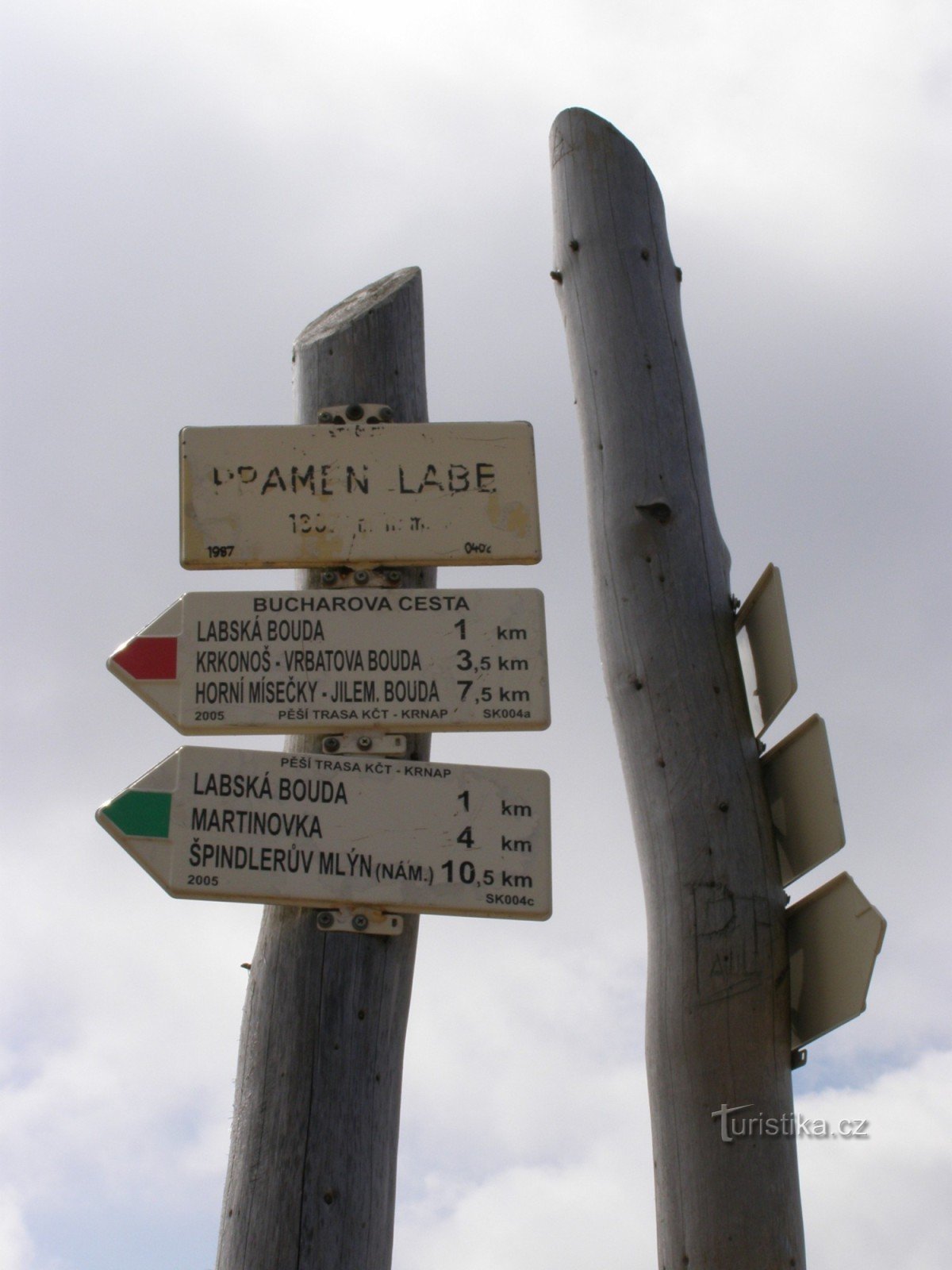 turistické rozcestí Pramen Labe