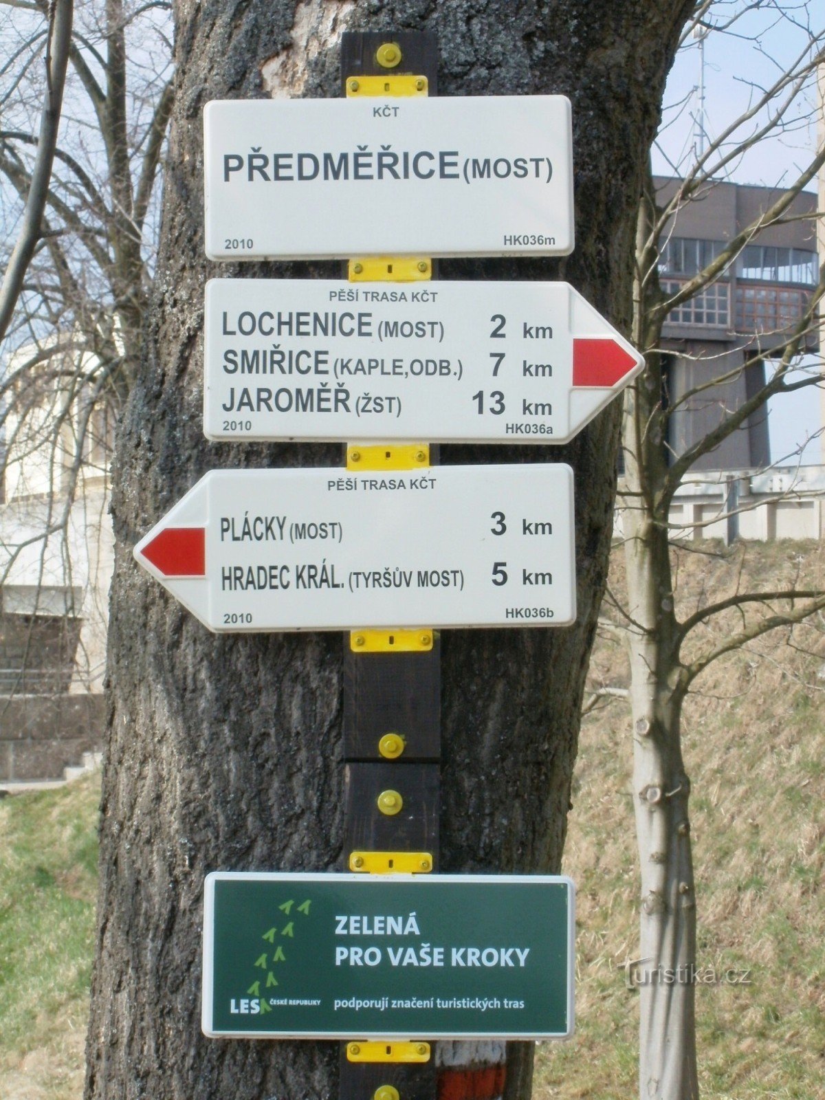 touristische Kreuzung von Předměřice