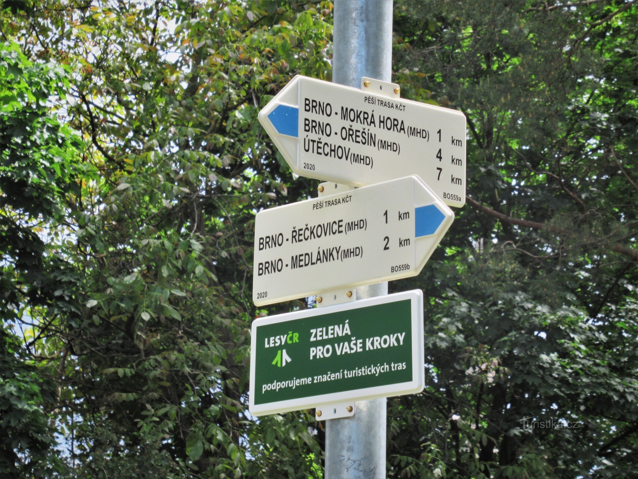 Tourist junction Řečkovice, railway