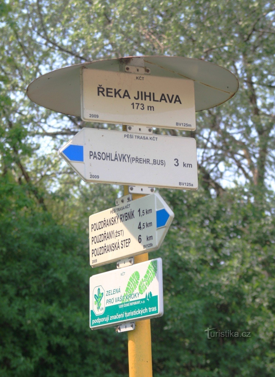 Turistkorsning av floden Jihlava