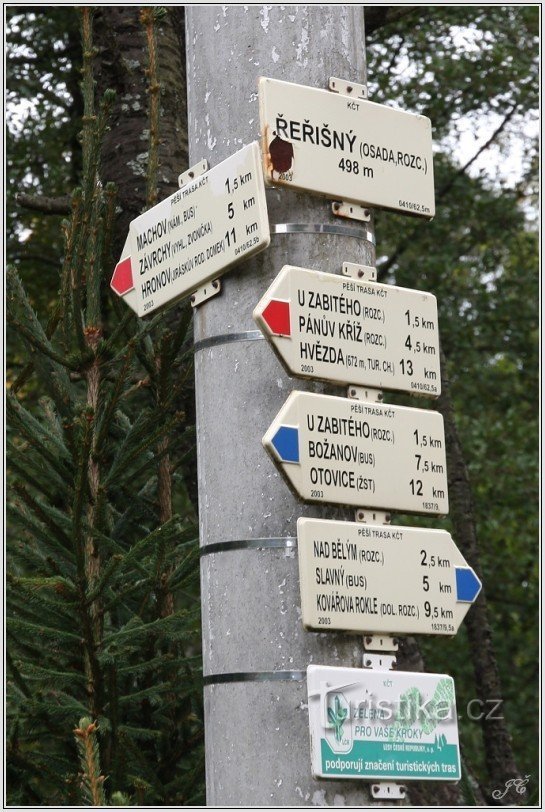 Tourist crossroads Řeřišný