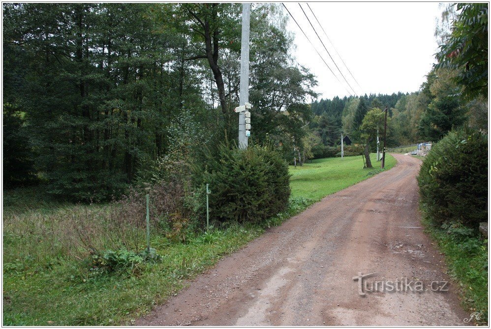 Tourist crossroads Řeřišný