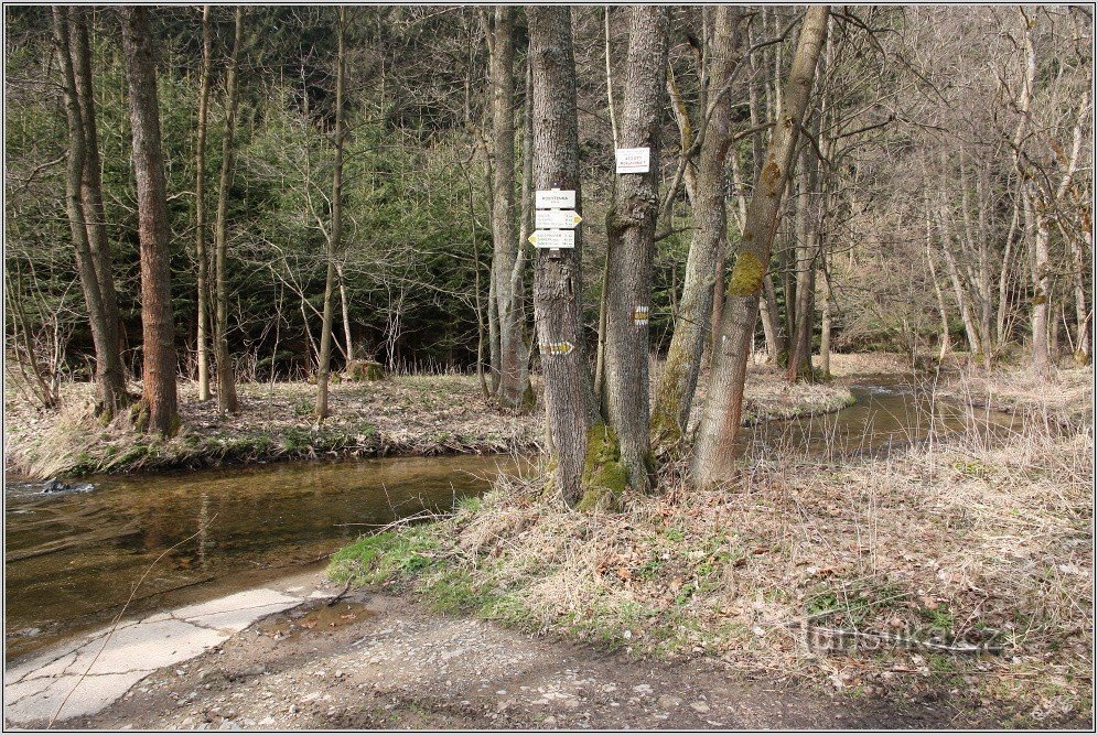 Touristische Kreuzung Rokytenka