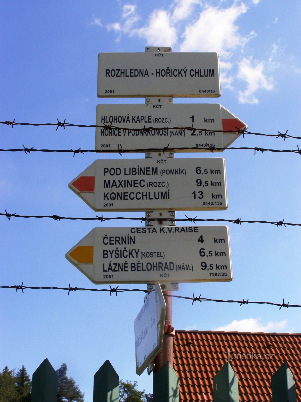 turističko raskrižje Vidikovac Hořický Chlum