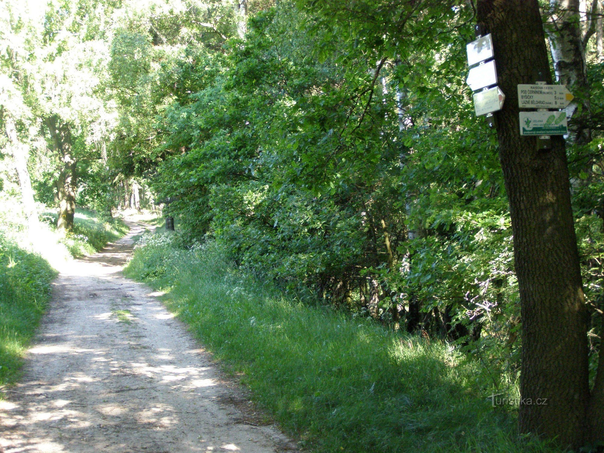 encruzilhada turística Rozsívačova skála