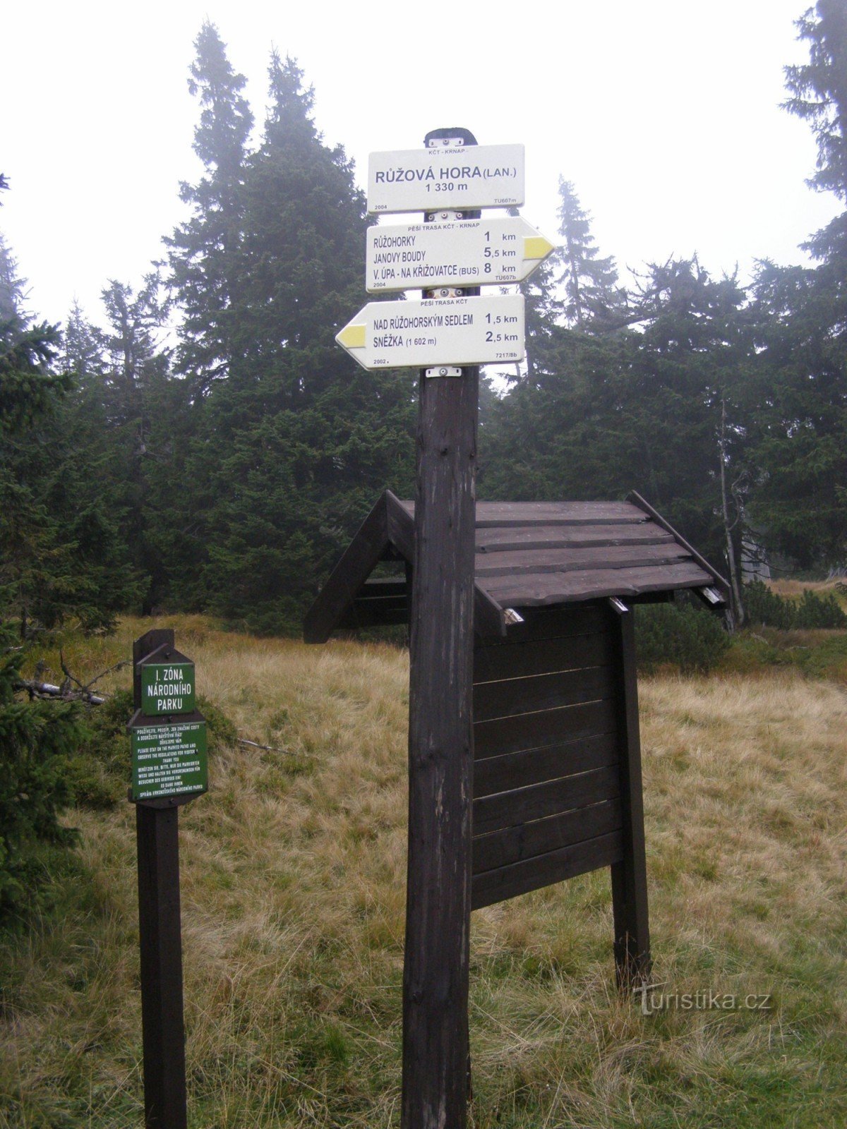 Touristenkreuzung Růzová hora