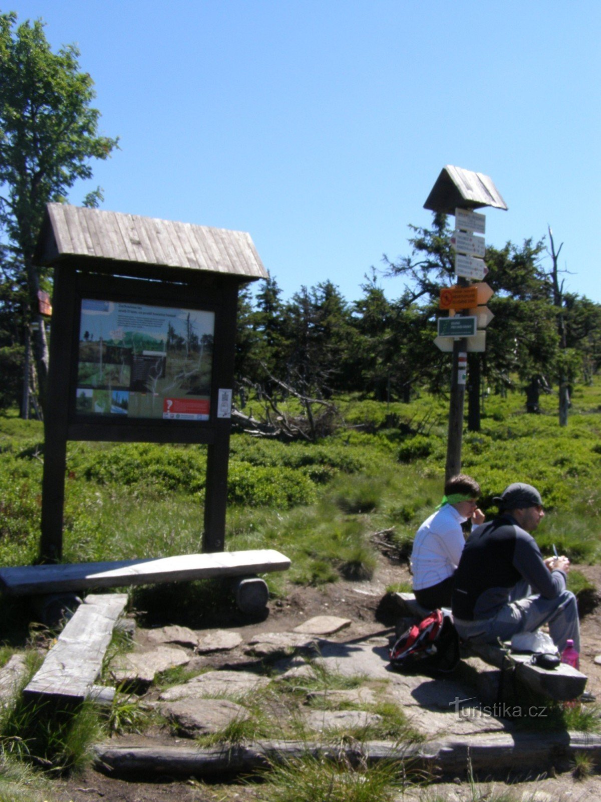 turistično križišče - sedlo Pod Vřesovkou