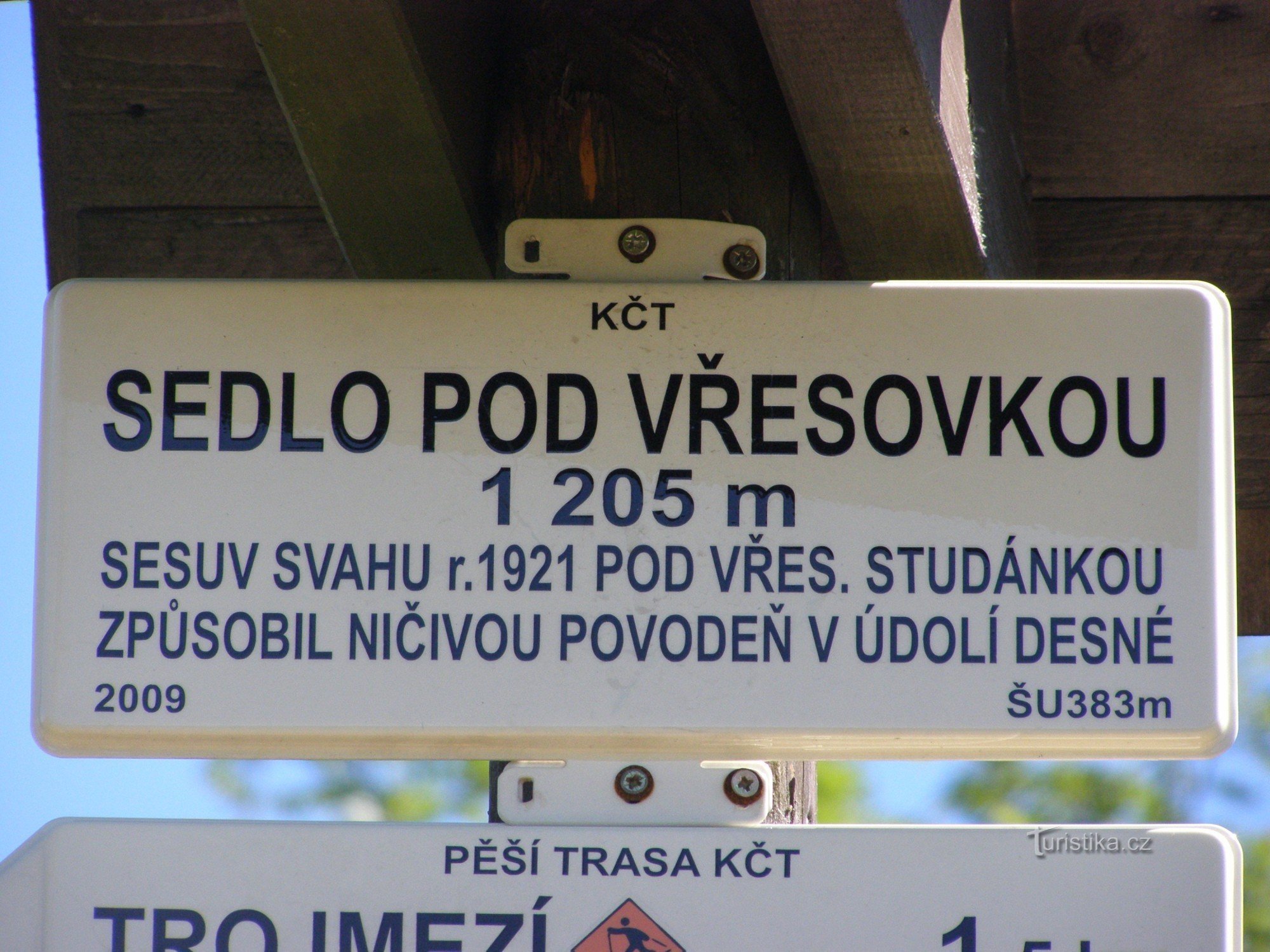 turist korsvej - sadel Pod Vřesovkou