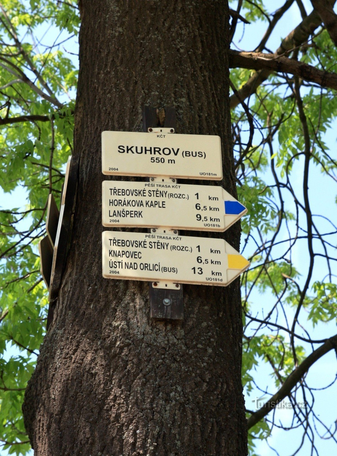 Touristenkreuzung Skuhrov