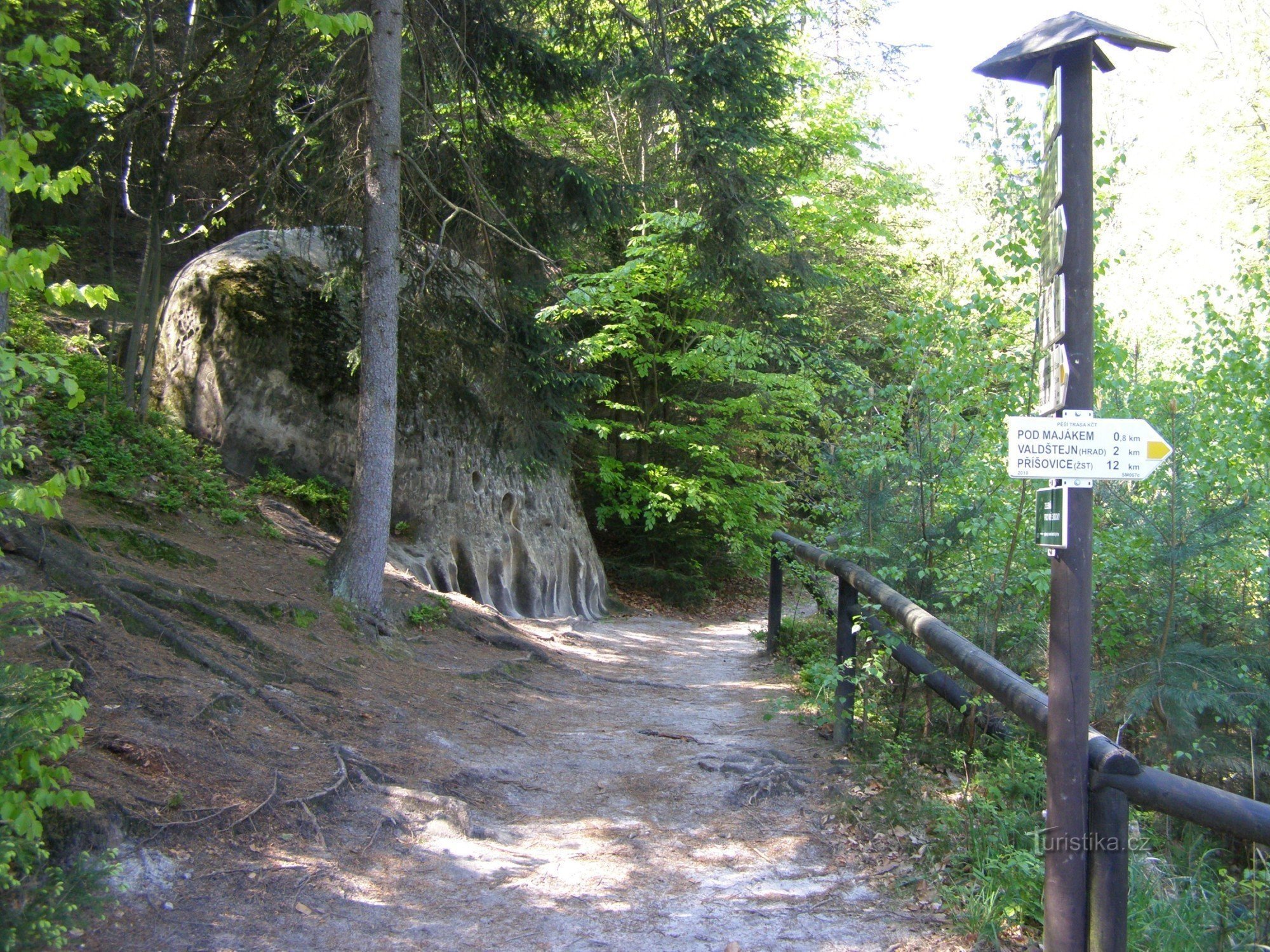 Smíchousův rybník tourist crossroads